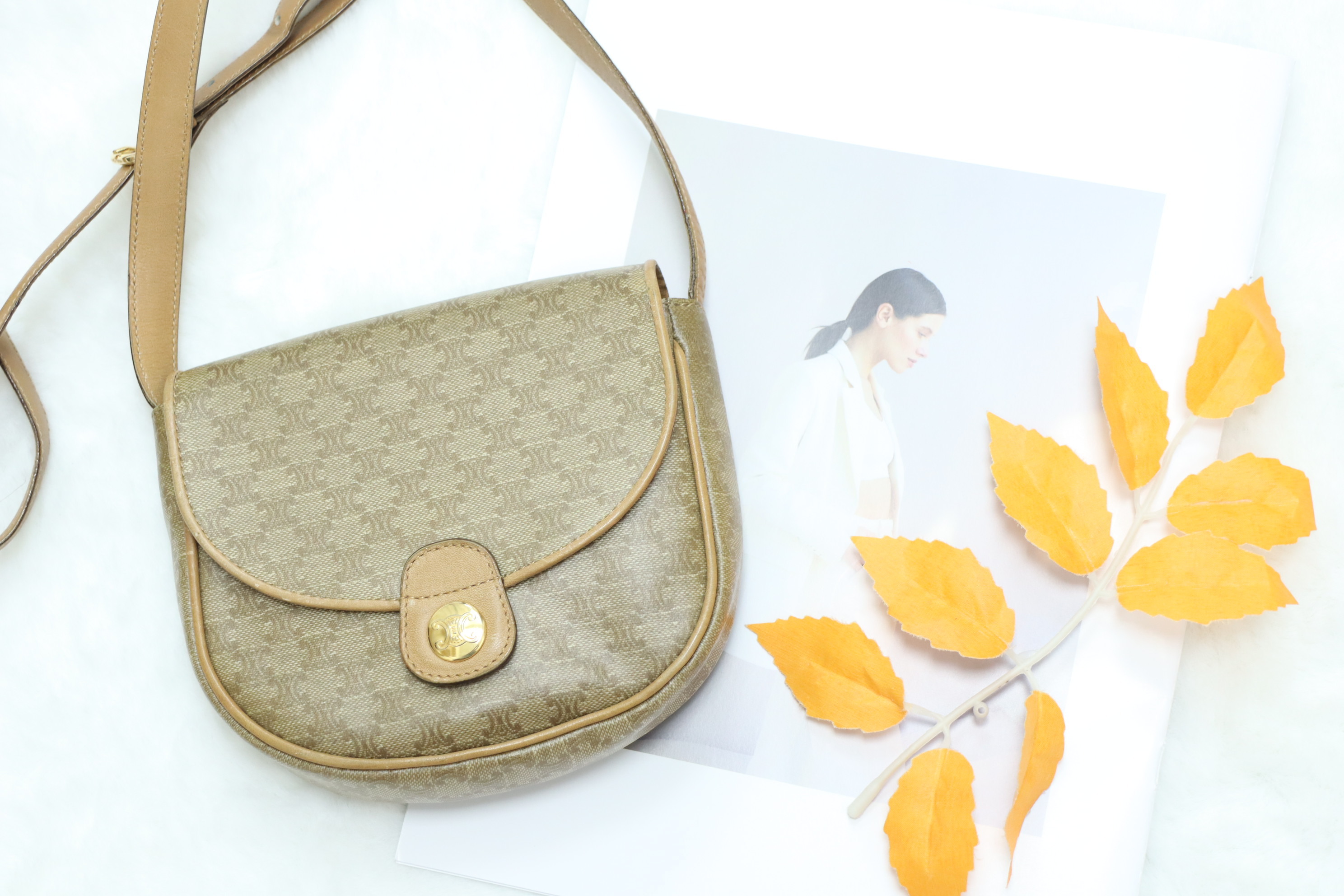 Celine 杏色斜孭袋🤎