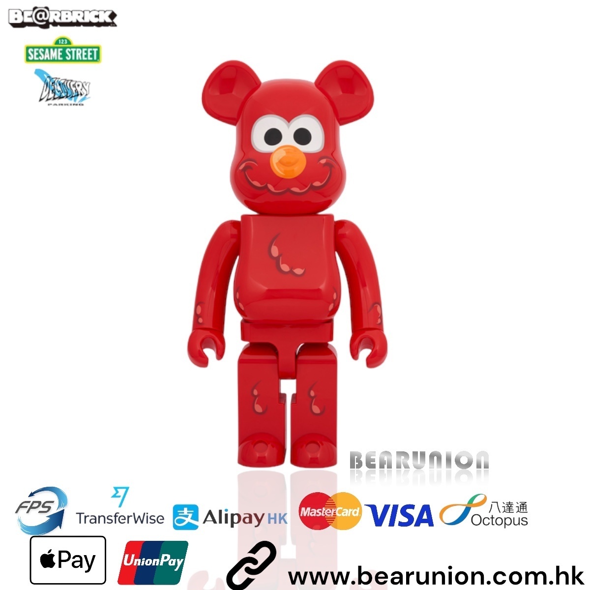 🎏預訂🎏Bearbrick 1000% COIN PARKING DELIVERY × SESAME STREET ELMO