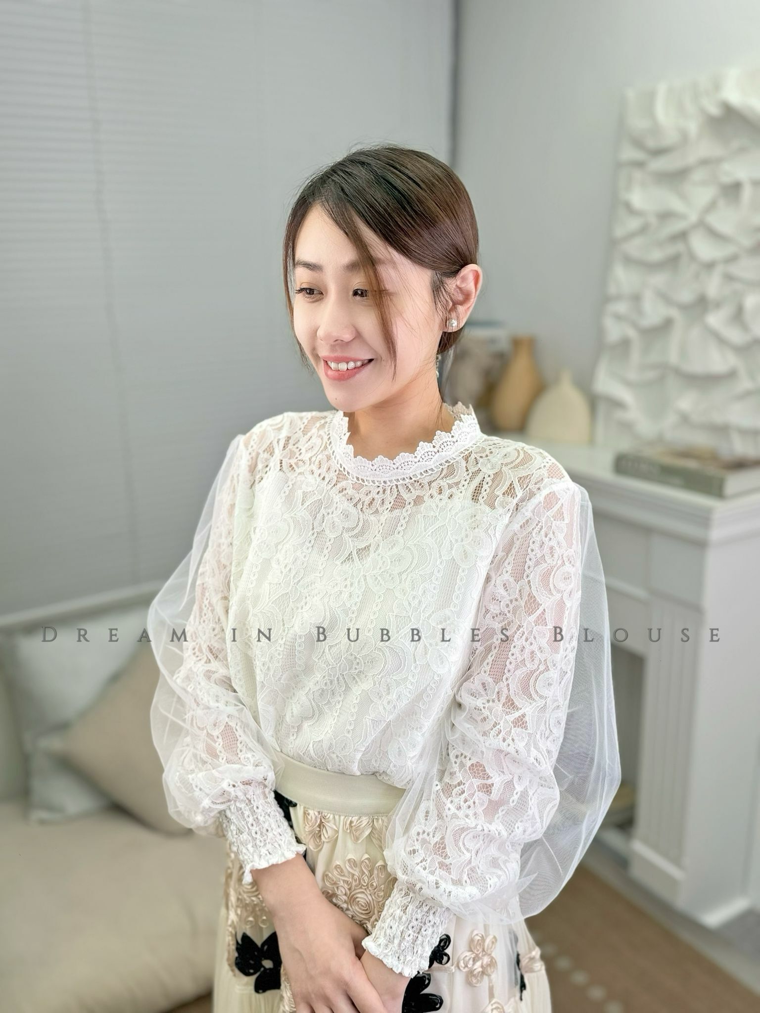 TOP#5746 🤍夢幻泡影蕾絲上衣