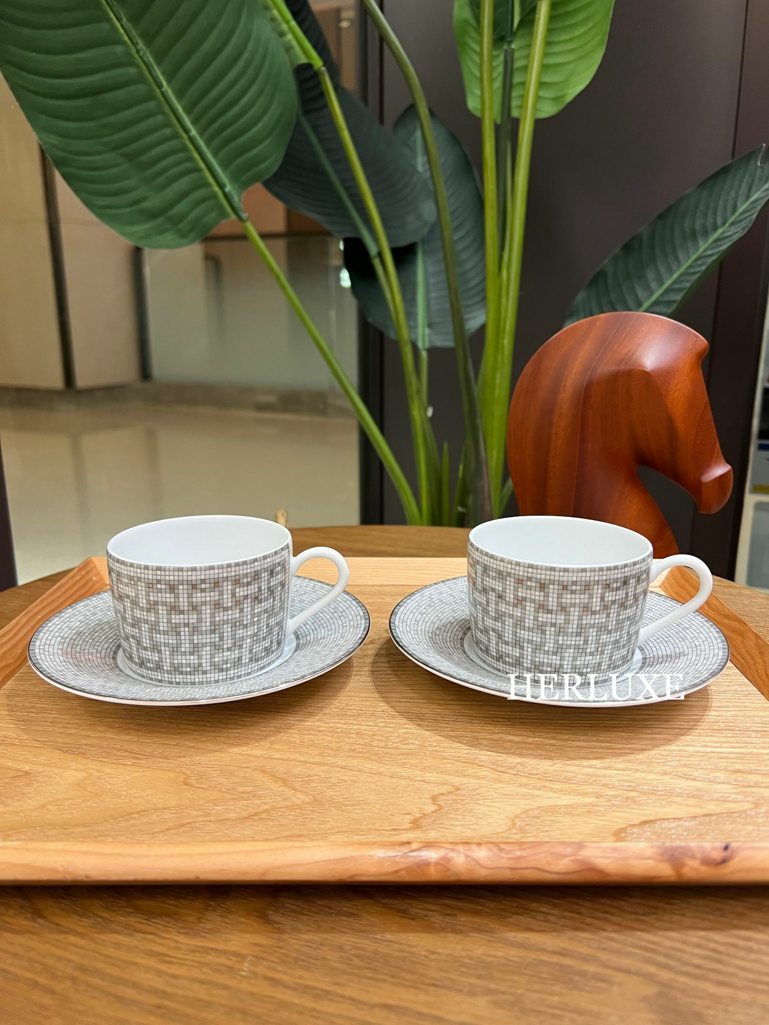 Mosaique au 24 茶杯碟套裝 鉑金色