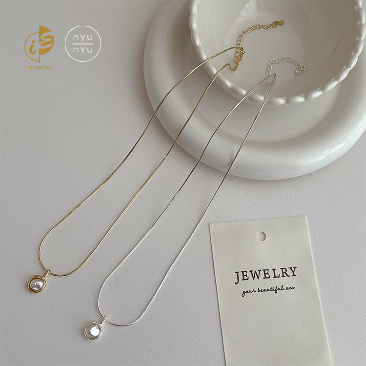 🇰🇷 Nyunyu 輕奢珍珠吊墜頸鏈 金/銀