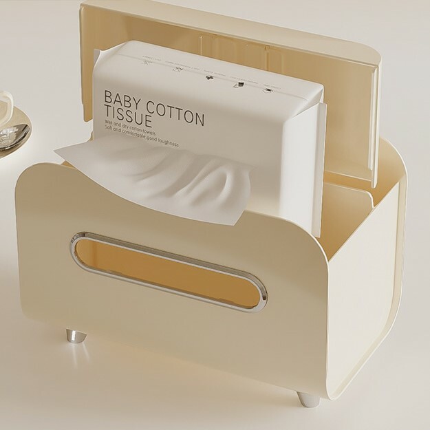 《3715》輕奢奶油風抽取式多功能面紙盒