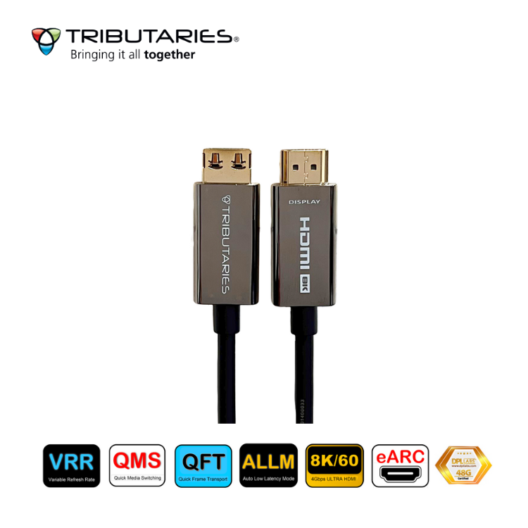 Tributaries UHDAOC 48G 8K Hybrid Active Optical (AOC) HDMI Cable