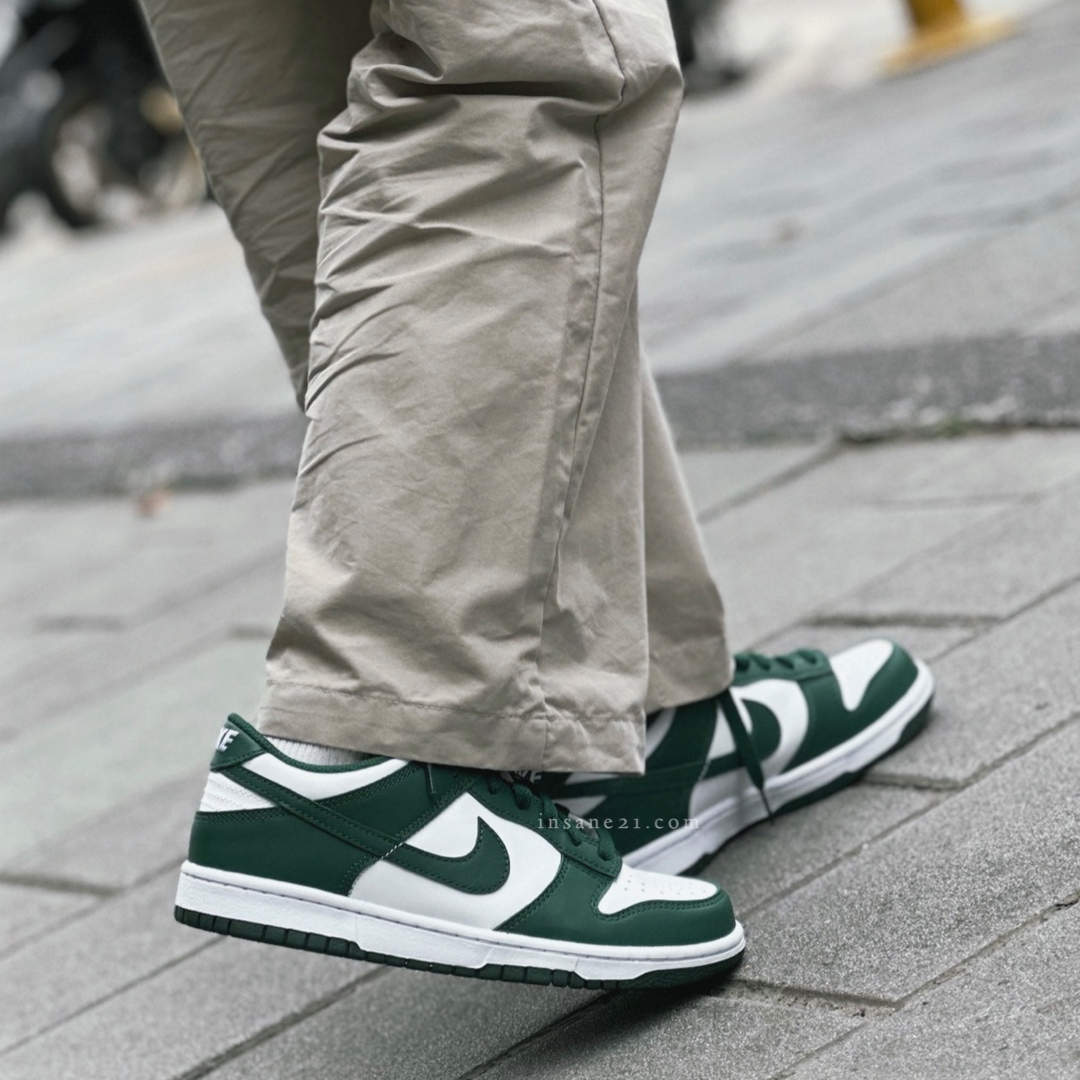 NIKE DUNK LOW TEAM GREEN 白綠 大童款 CW1590-102