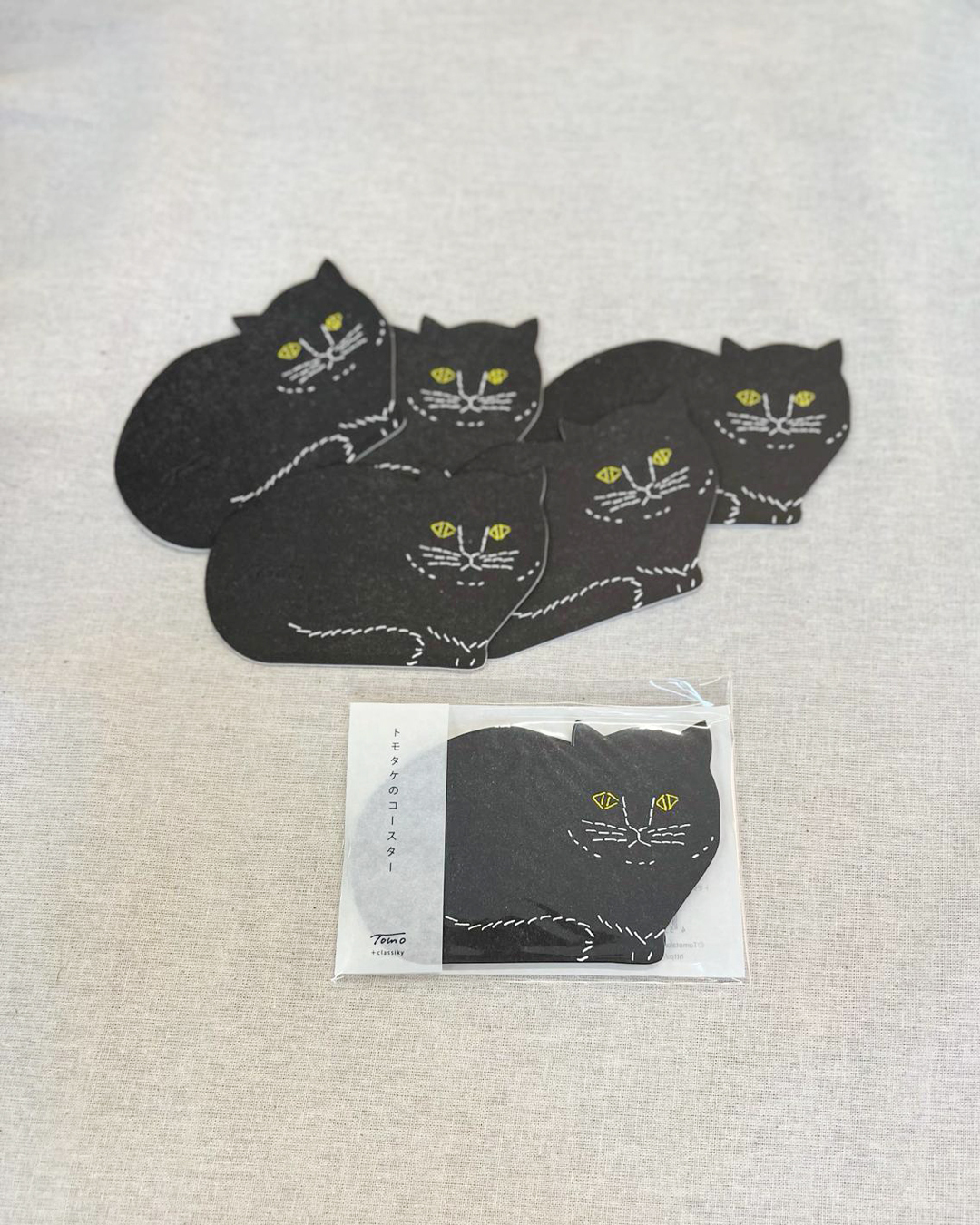 凸版印刷 黑貓紙杯墊 剪裁形｜倉敷意匠 x Tomotake