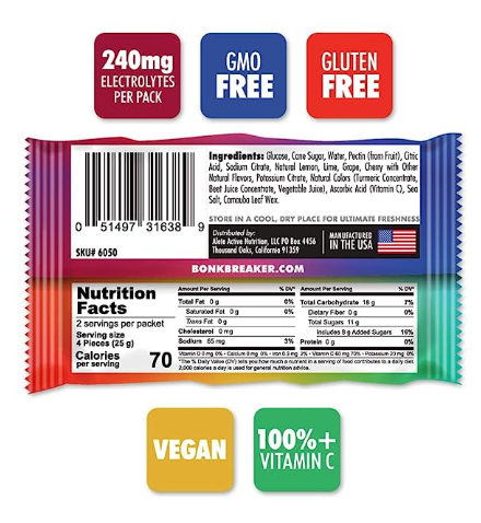 美國 BONK BREAKER 運動能量軟糖(綜合水果)/包