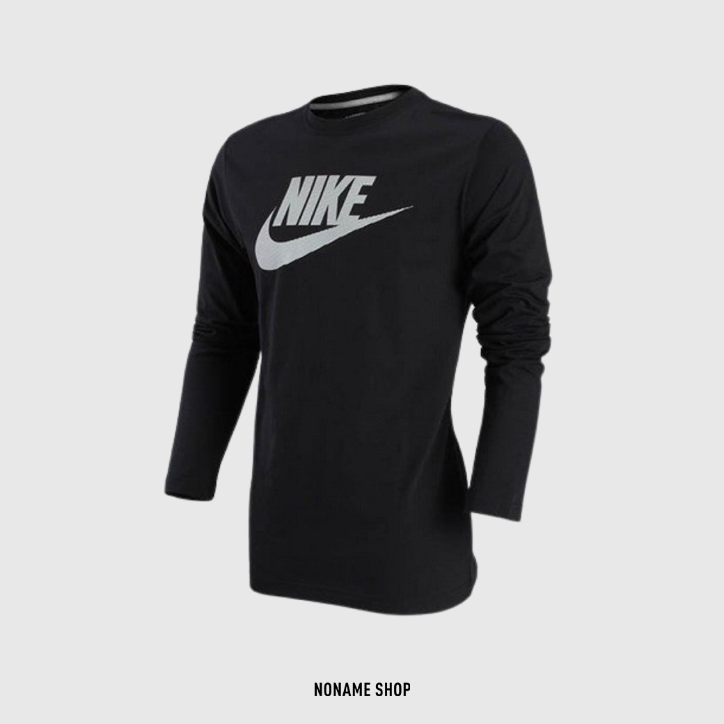 NIKE LOGO 薄長袖 黑色 (男款)