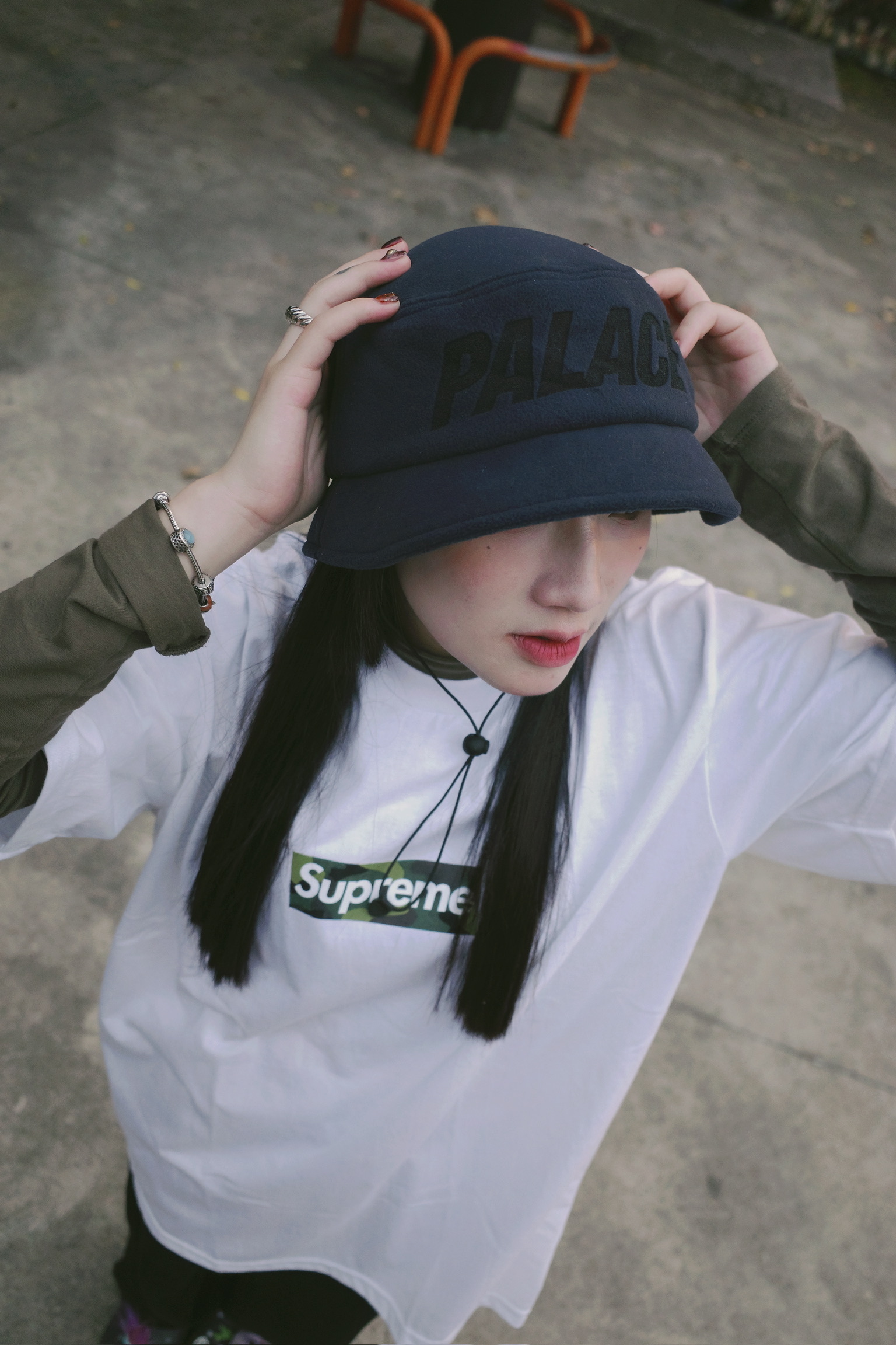 <快速出貨>PALACE POLARTEC 材質 壓印字 漁夫帽 深藍