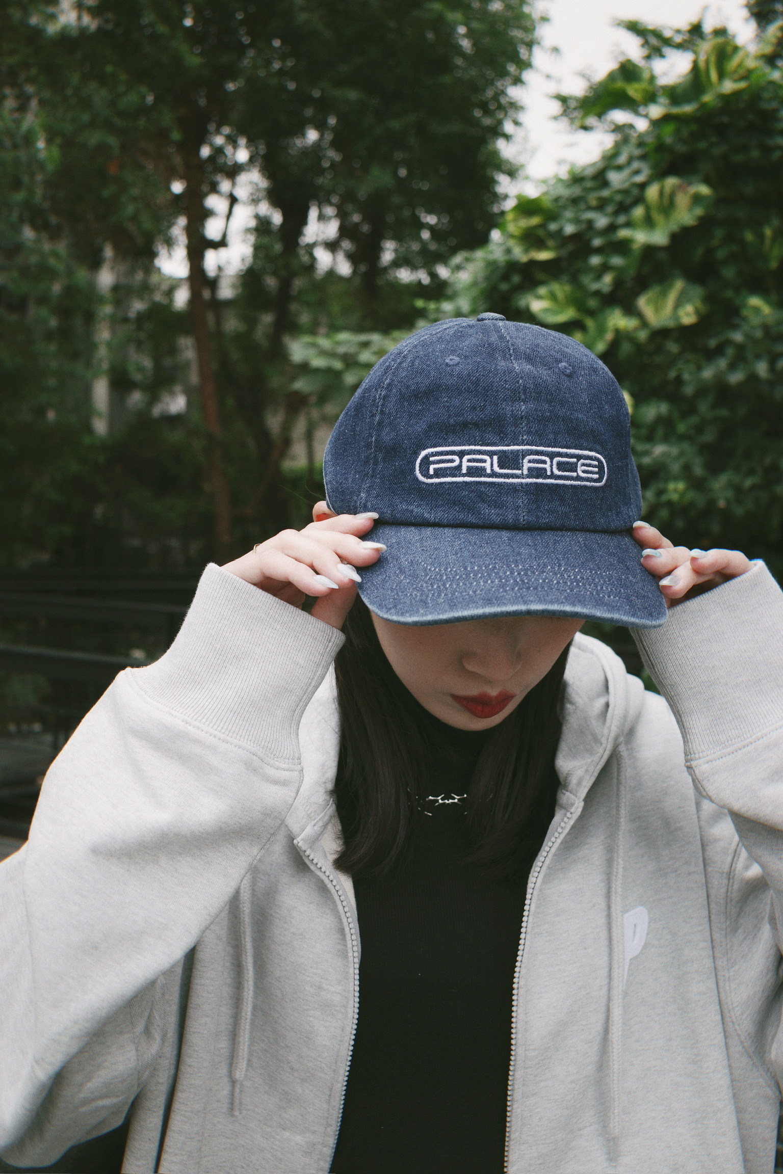 PALACE FADER DENIM 刺繡圈標老帽 單寧/黑/灰