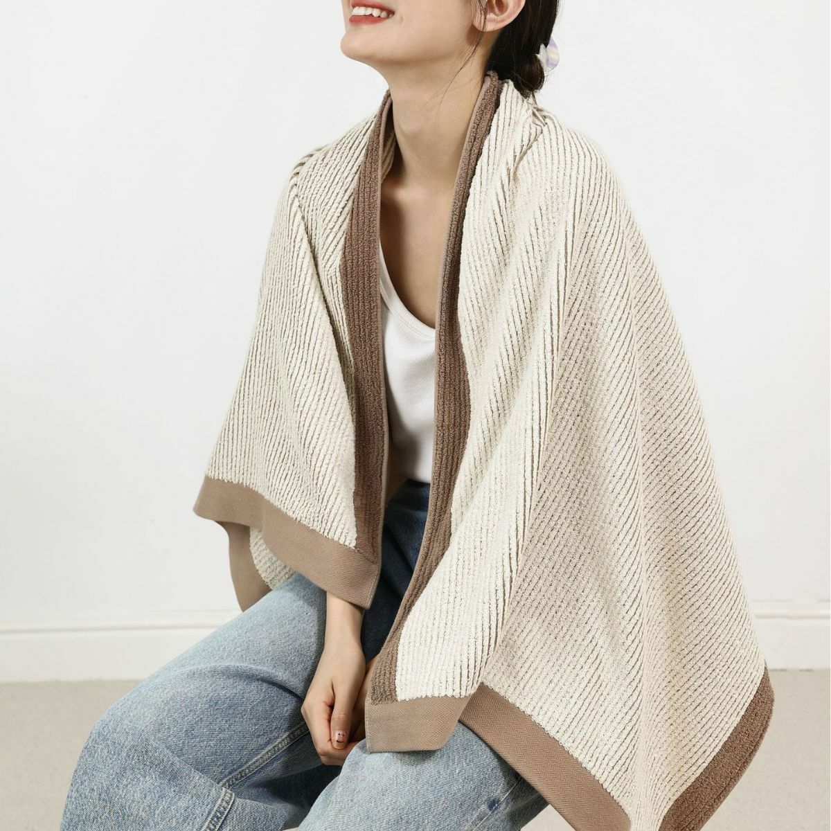 《3716》素色簡約日系親膚純長絨棉毛巾