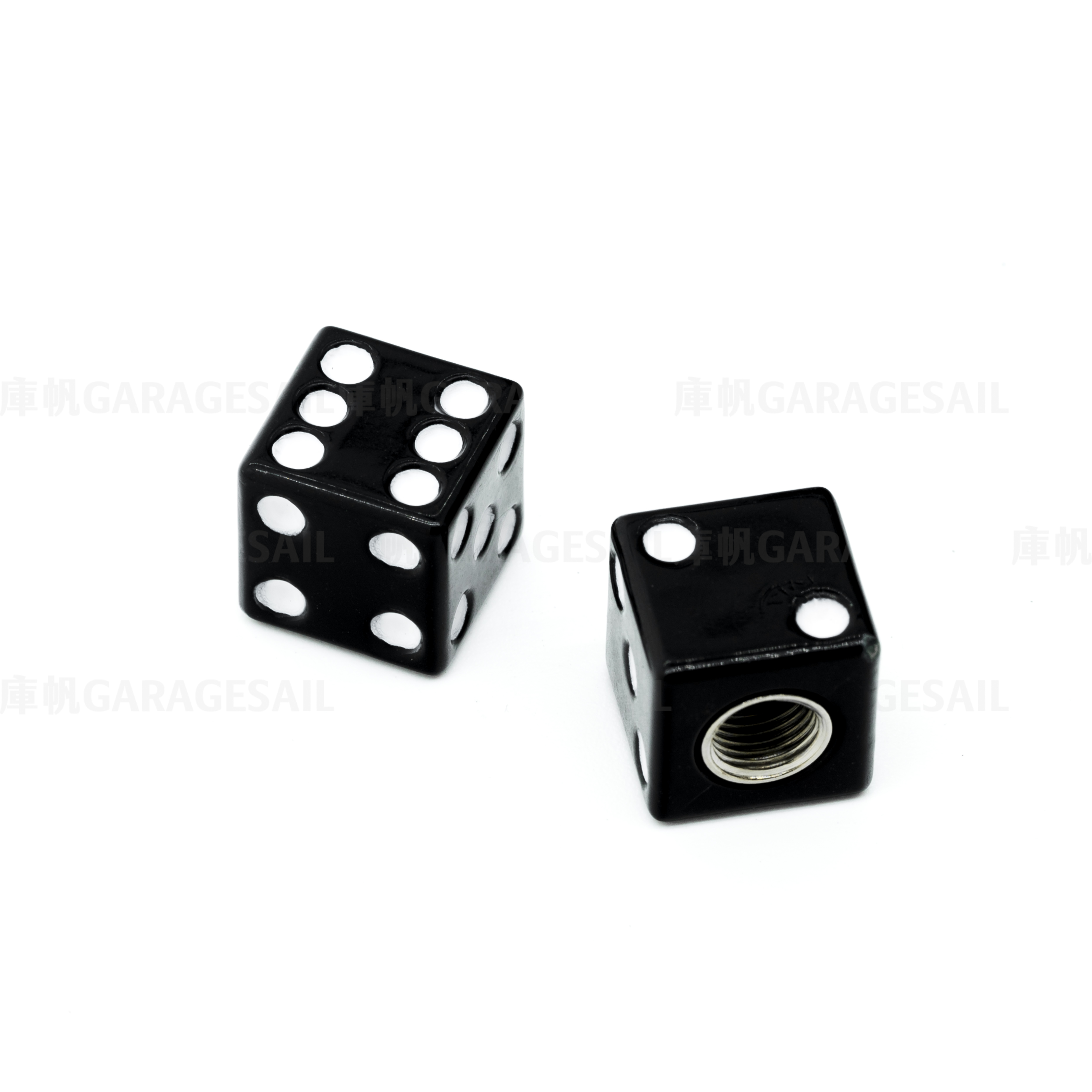 氣嘴蓋 骰子 - 黑