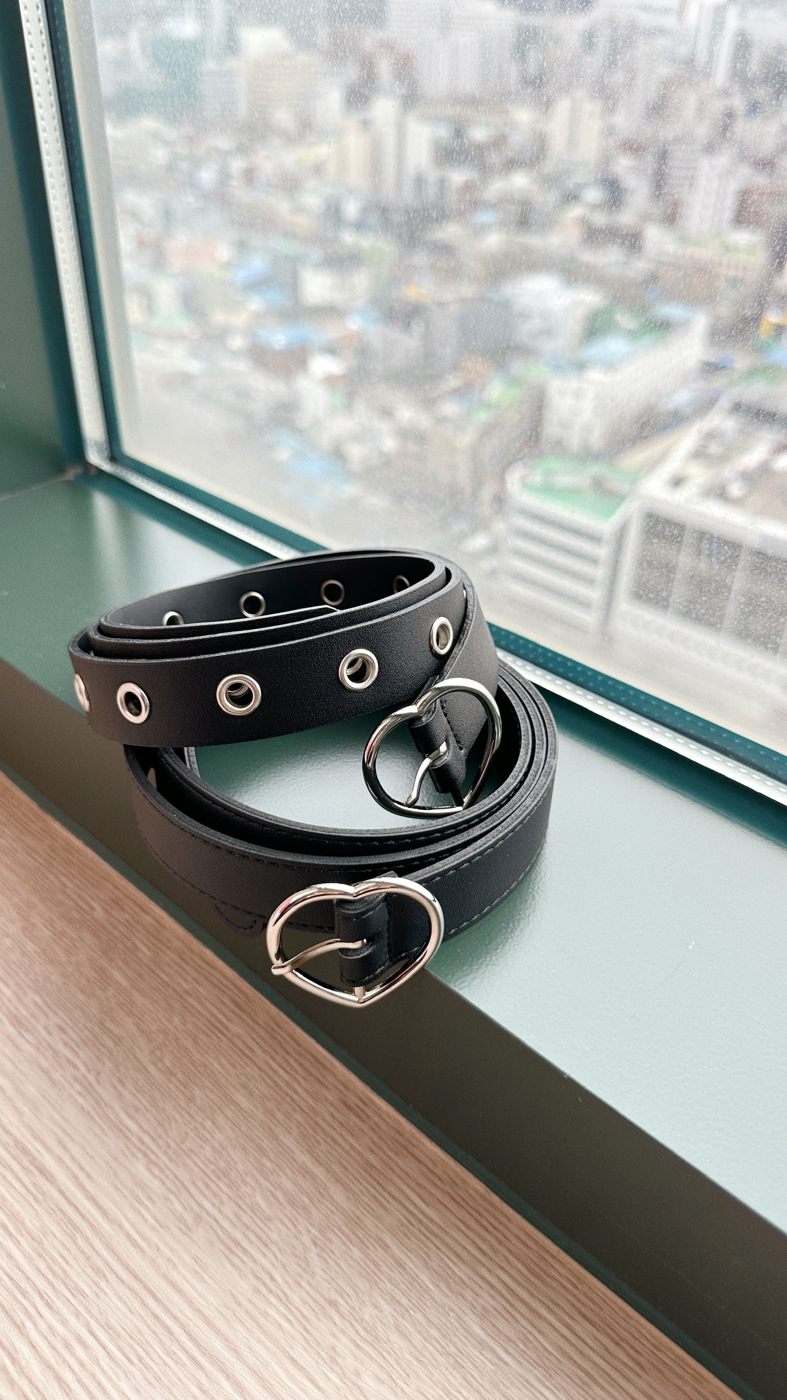 （停產）A0054｜極高詢問度🖤Y2K心形皮帶 兩款入