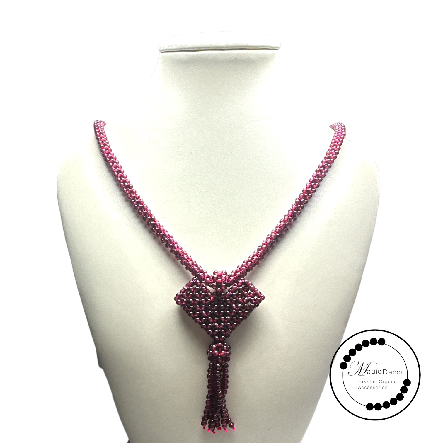 240224 -c4 紅石榴石愛心毛衣鏈（A款）