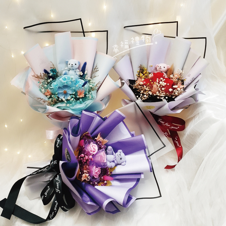 小熊香皂乾燥花束,Bear soap flower dry bouquet