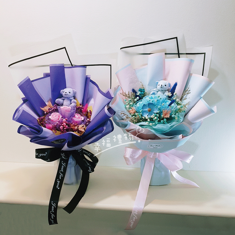 小熊香皂乾燥花束,Bear soap flower dry bouquet