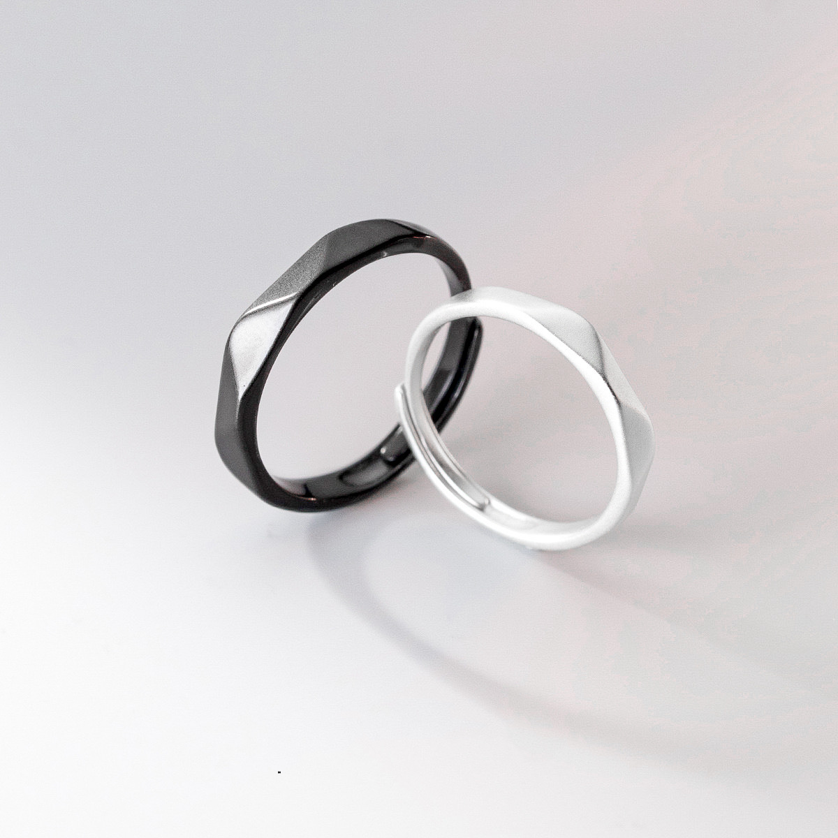 黑白磨砂 情侶戒指💍免費刻字