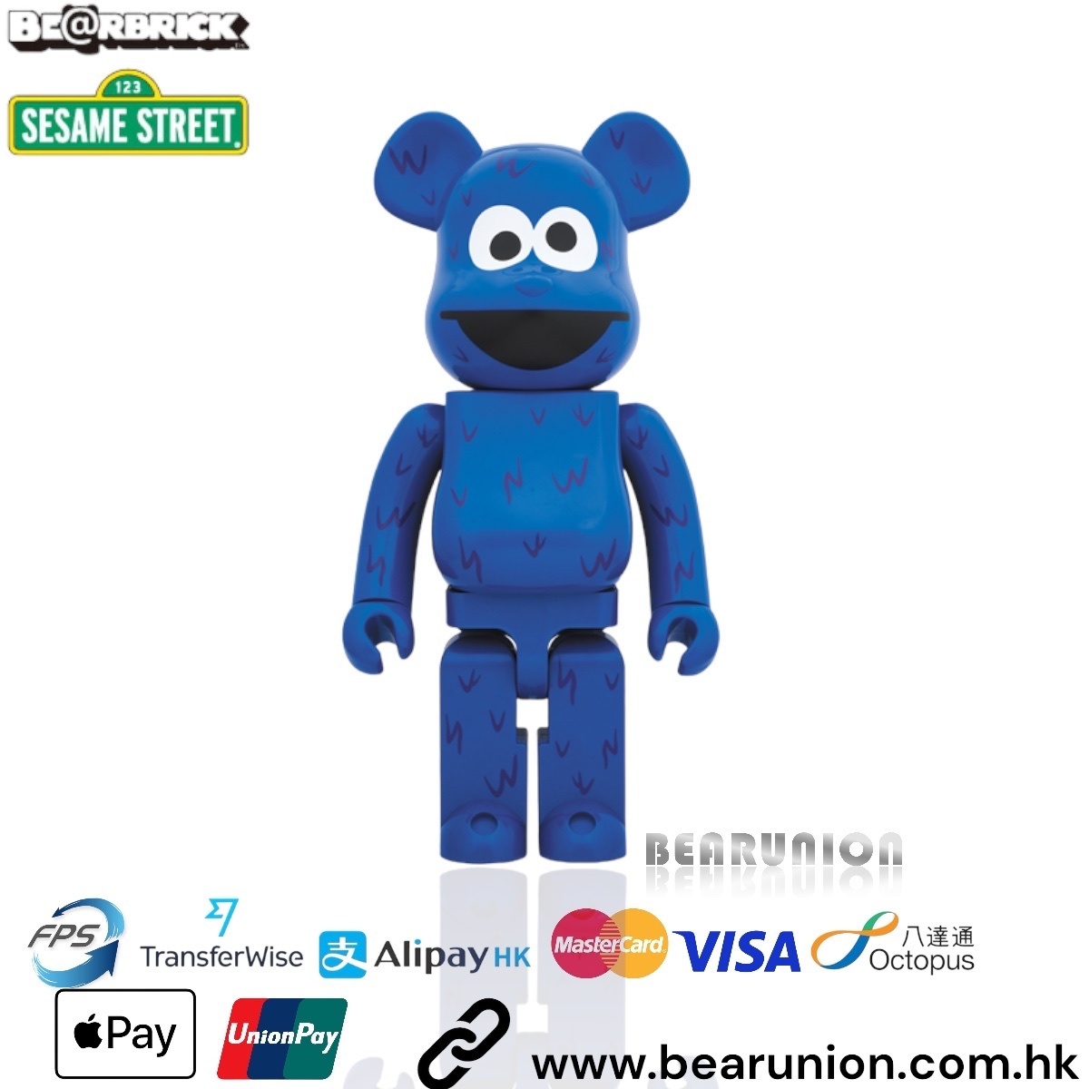 🥇現貨🥇Bearbrick 1000% COOKIE MONSTER