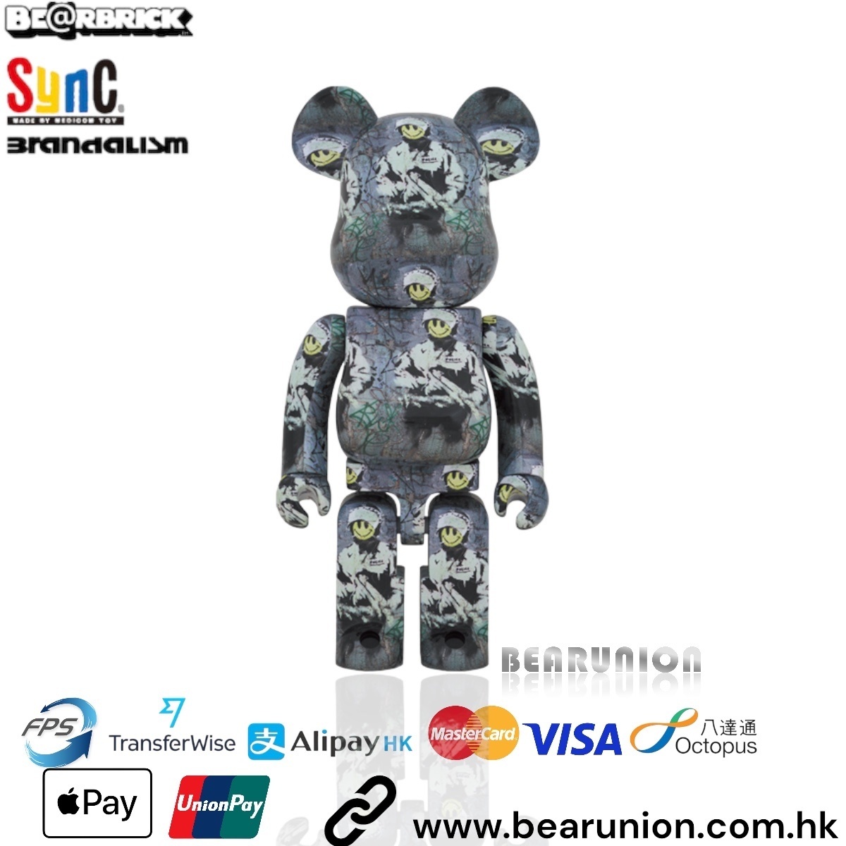 🥇現貨🥇Bearbrick 1000% RIOT COP