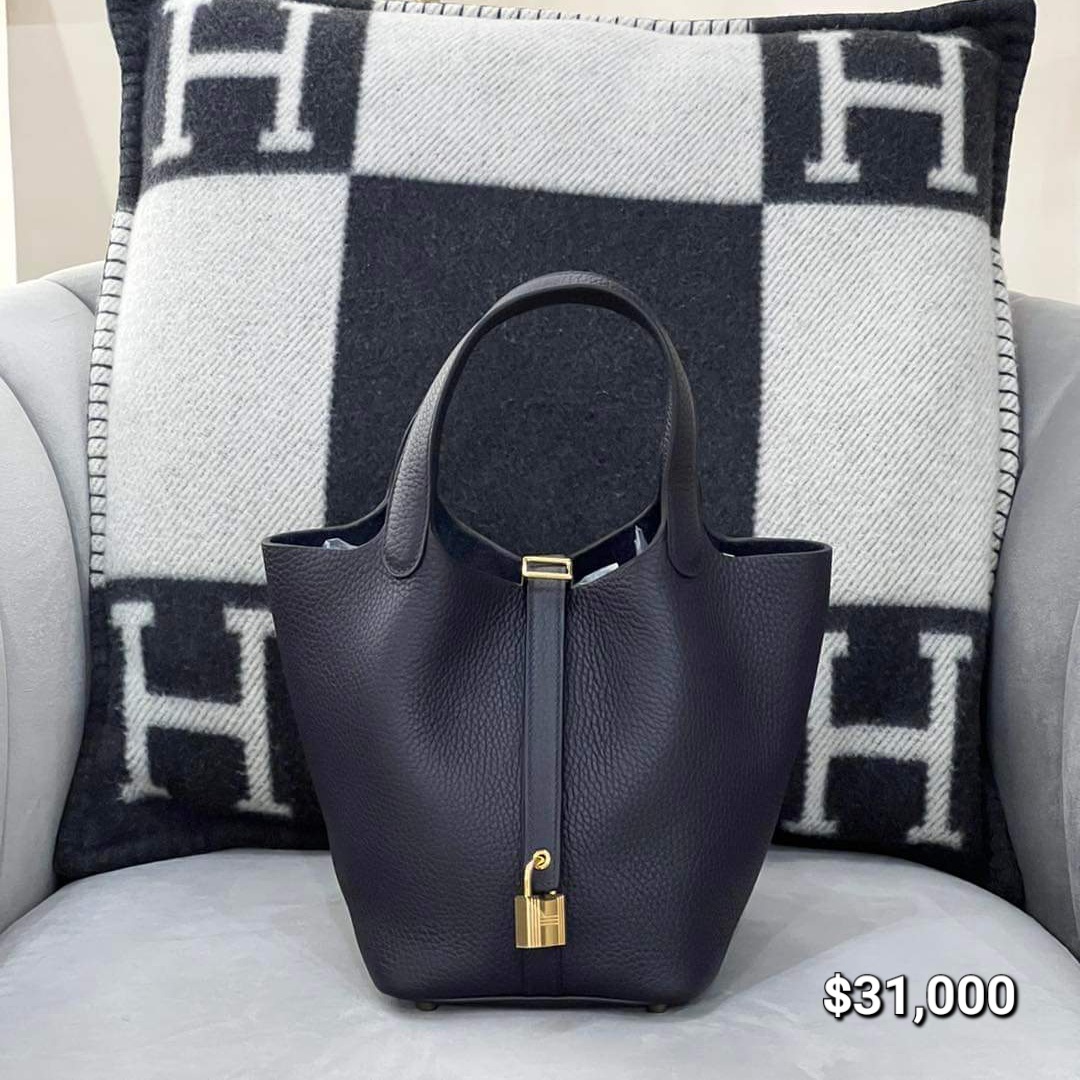 Hermès Picotin 18 TC Clemence Caban GHW HK$31,000  詳情請PM我哋 (HK$2,000 立即落訂)