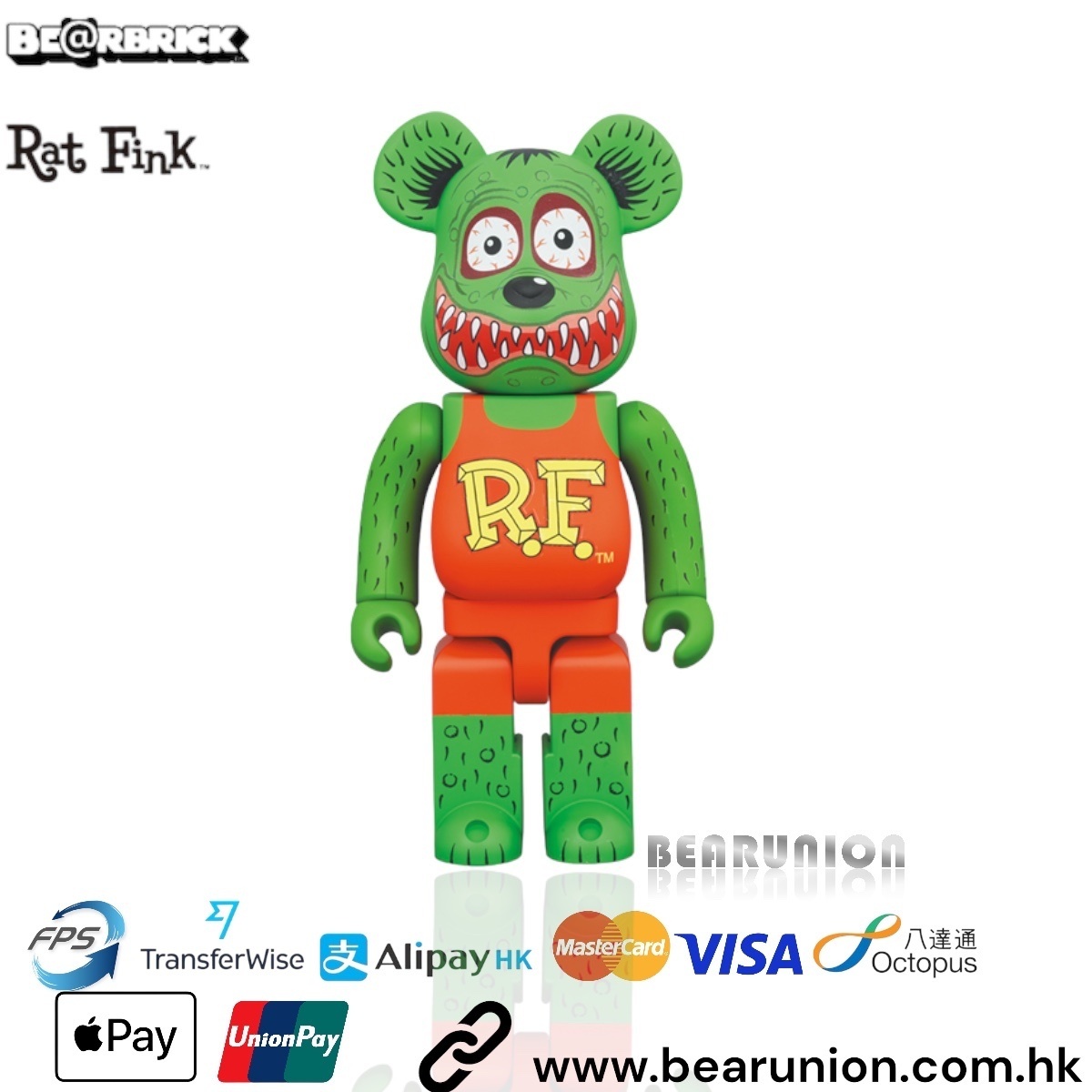 🥇現貨🥇Bearbrick 1000% RAT FINK
