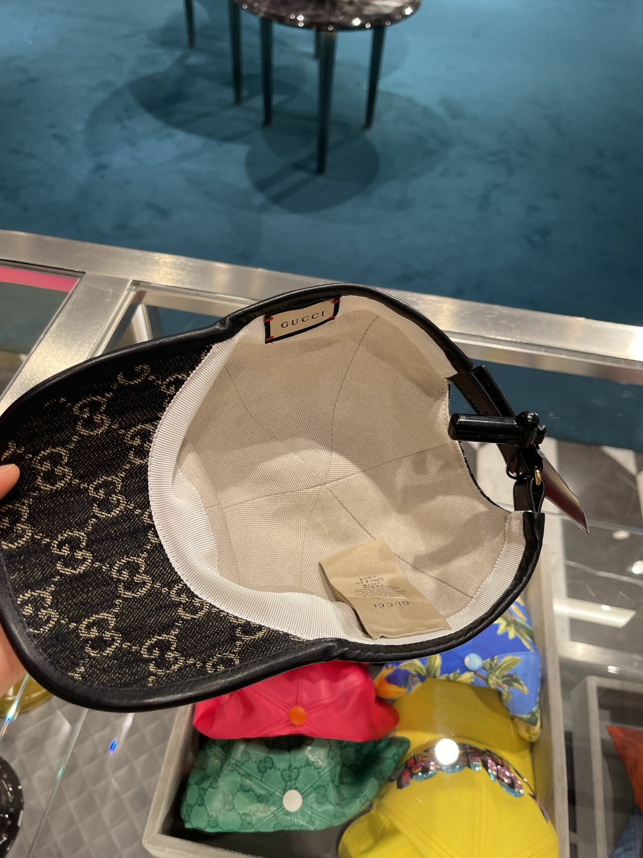 Gucci GG logo圖案棒球帽黑色