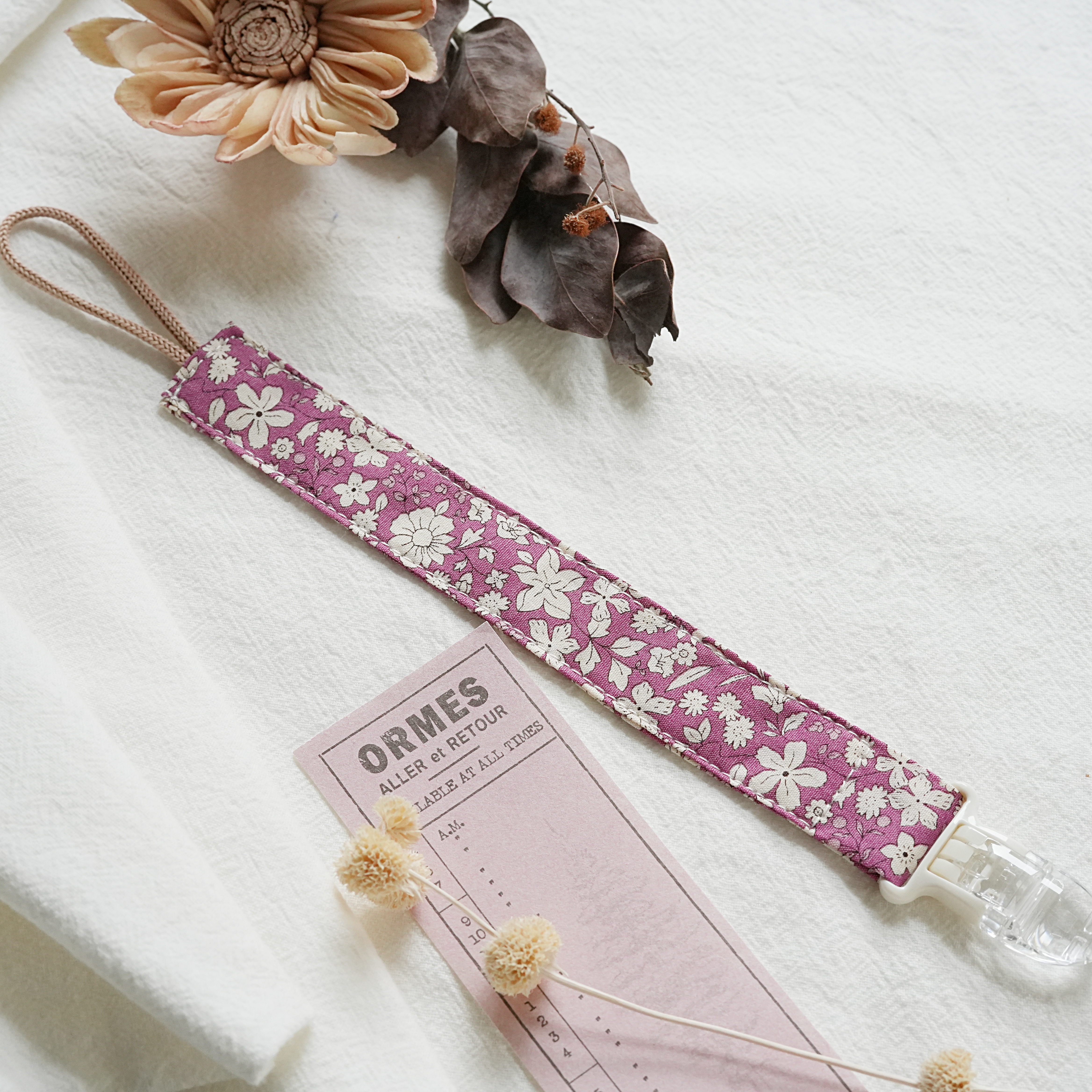 Hi Y.P store-鱷魚夾-復古桃花