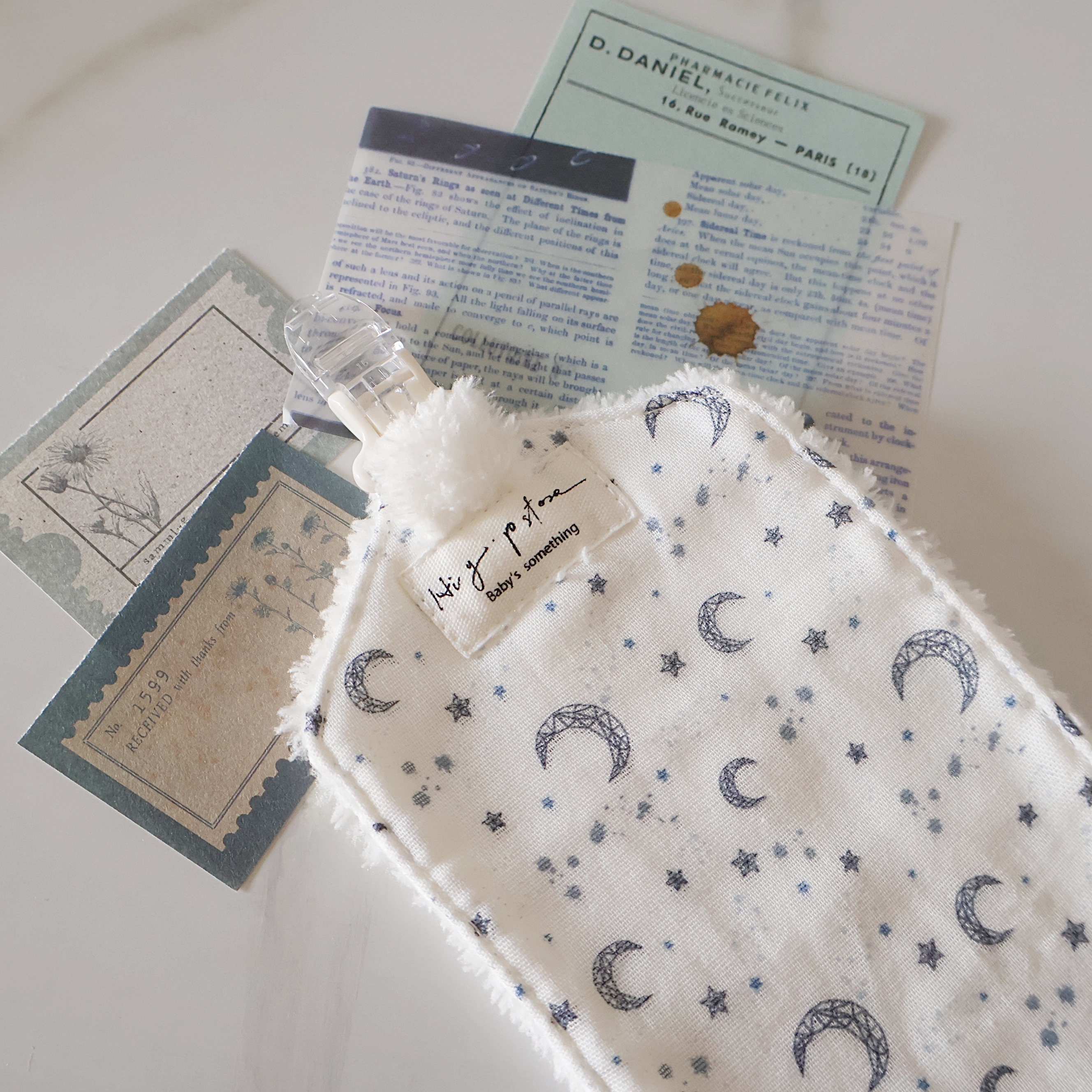 Hi Y.P store-手作手帕夾-獨家設計款-幾何月光