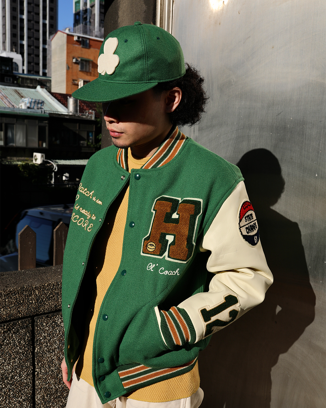 The Real McCoy's - Wool Varsity Jacket / Shamrocks