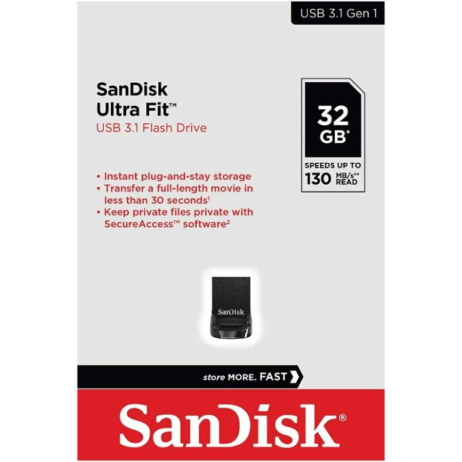 【SanDisk】ULTRA Fit USB3.1 隨身碟 CZ430 130MB 32G