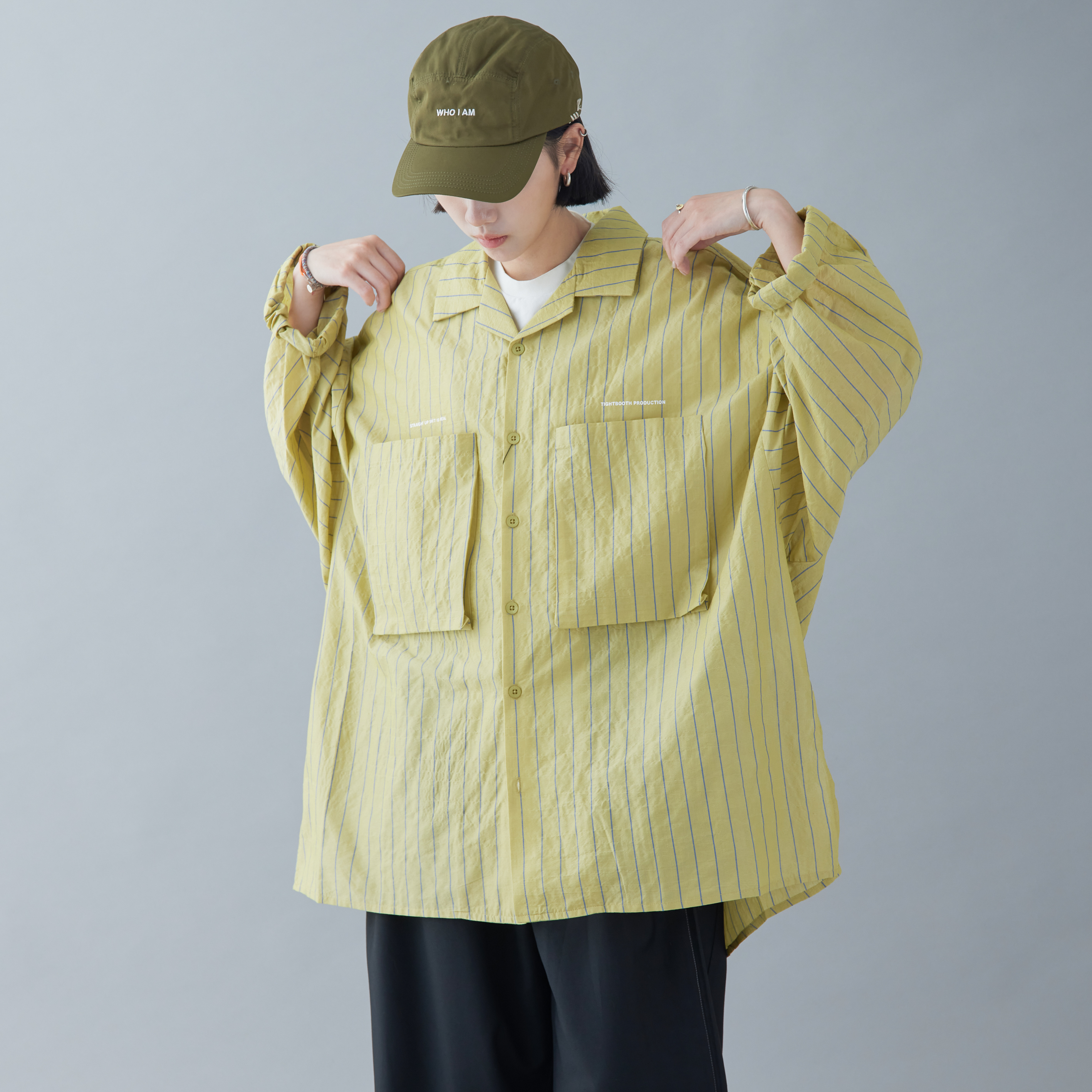 TIGHTBOOTH - Stripe Big Shirt - 2 Colors