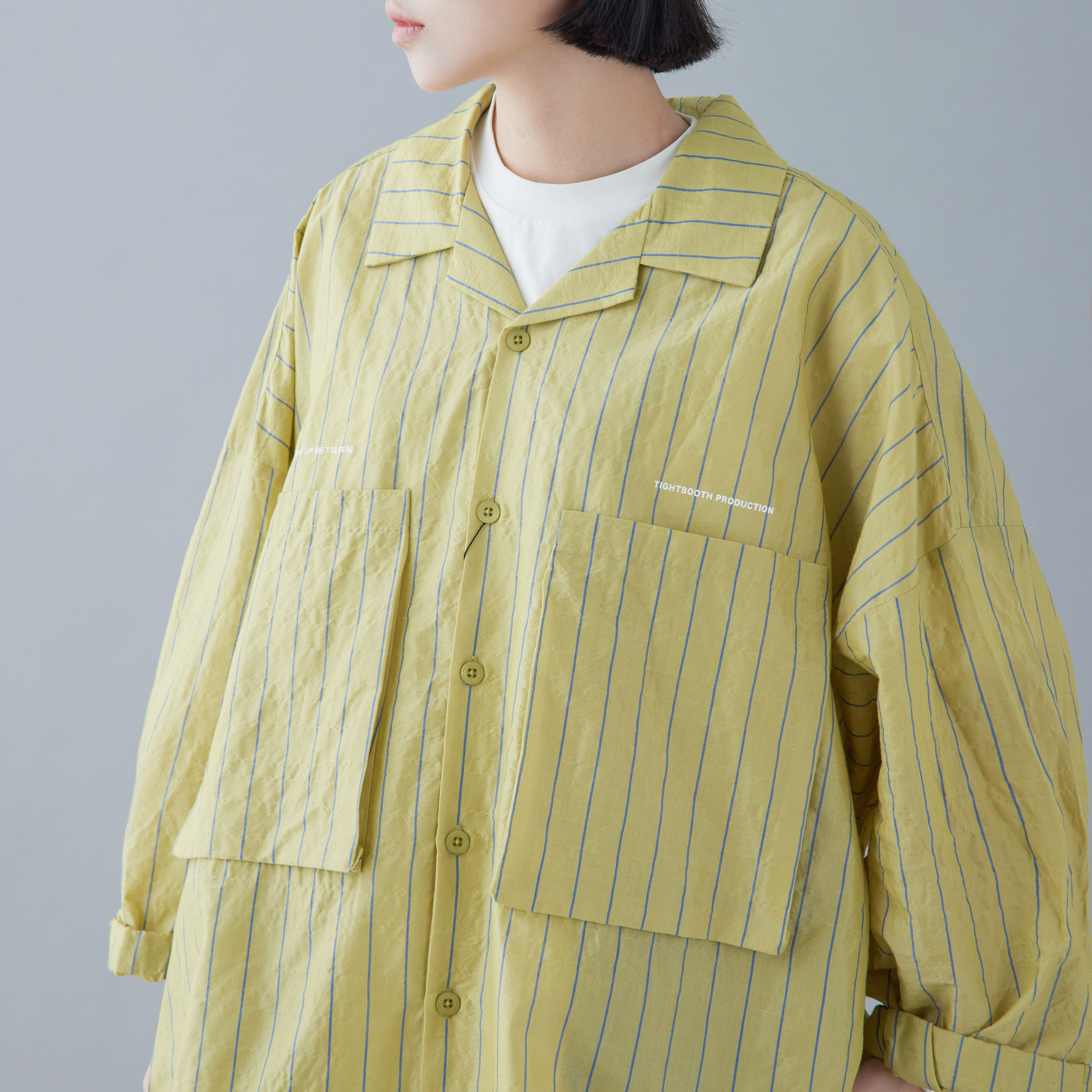 TIGHTBOOTH - Stripe Big Shirt - 2 Colors