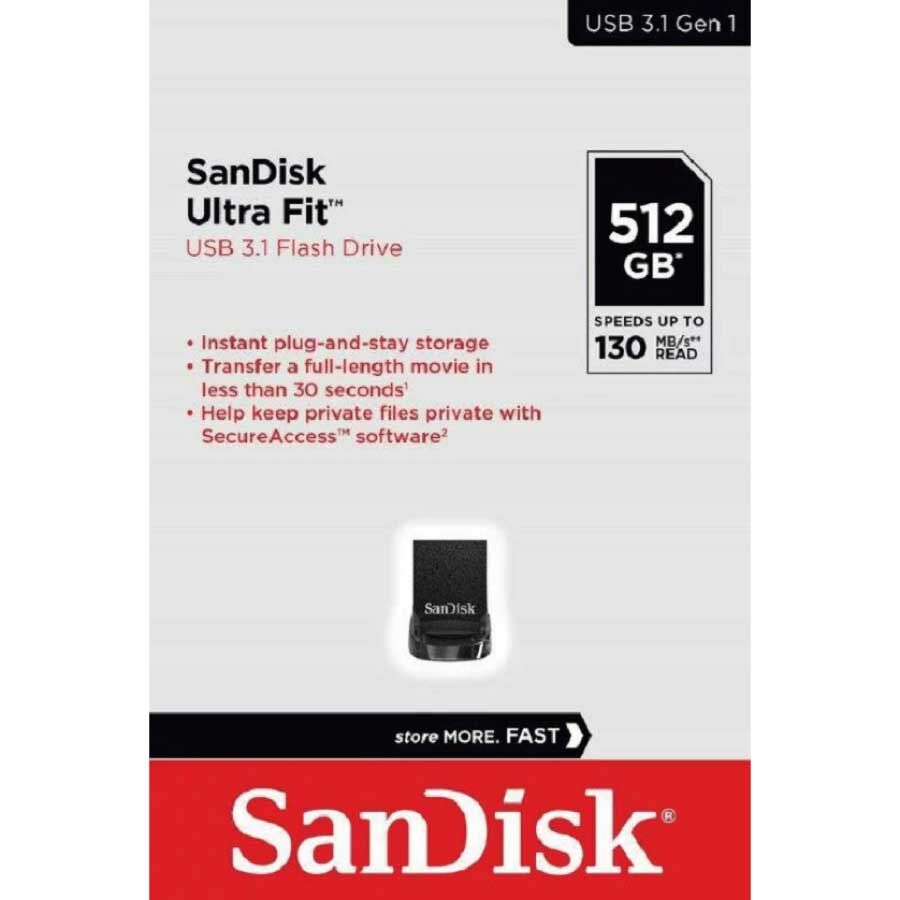 【SanDisk】ULTRA Fit USB3.1 隨身碟 CZ430 130MB 512G