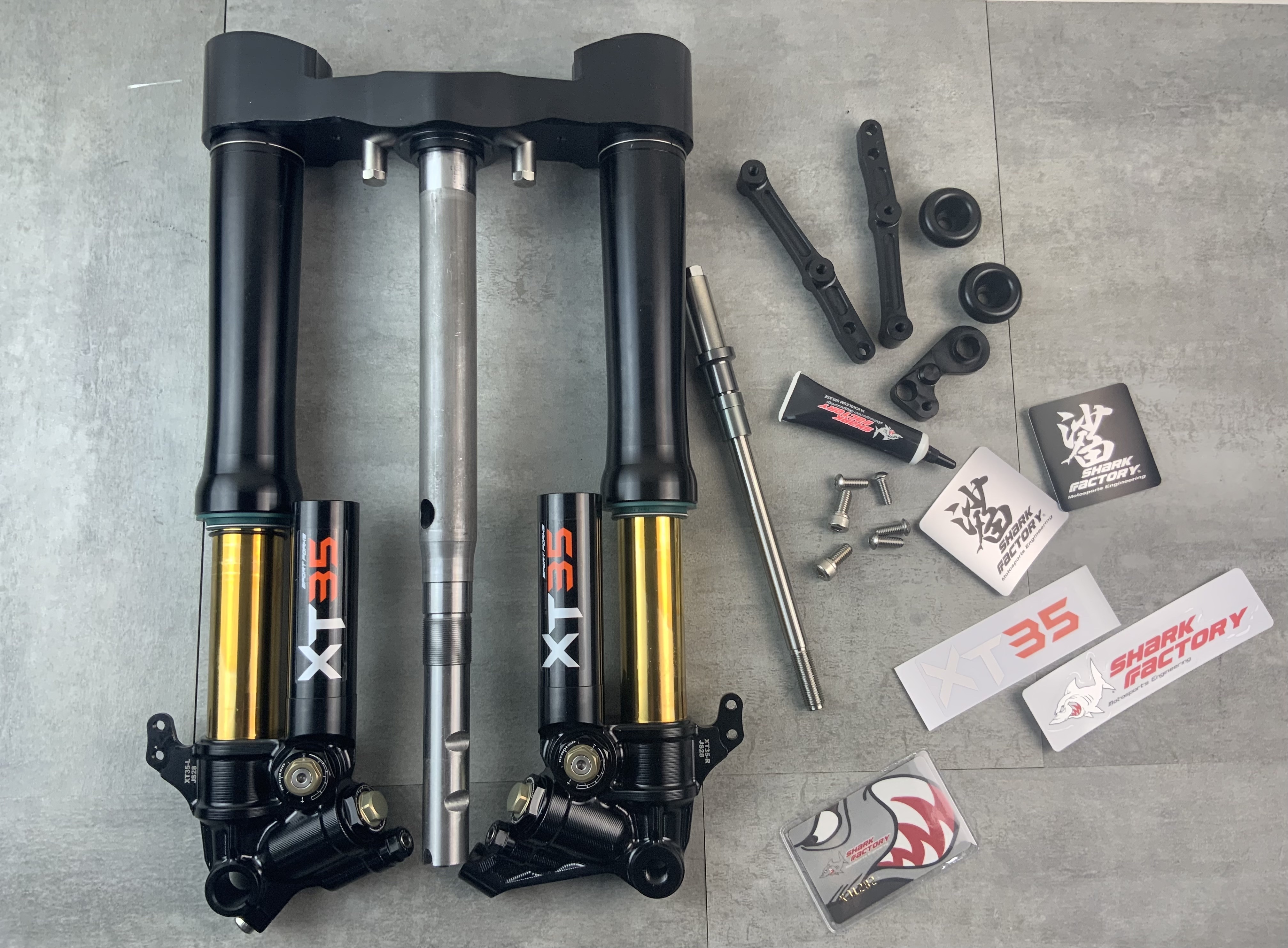 【鯊魚工廠】XT35 (機械版) 倒叉 前叉 前避震 避震器 CNC下座