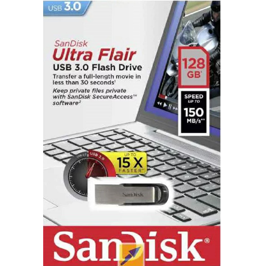 【SanDisk】128G ULTRA FLAIR CZ73 150MB USB3.0 隨身碟