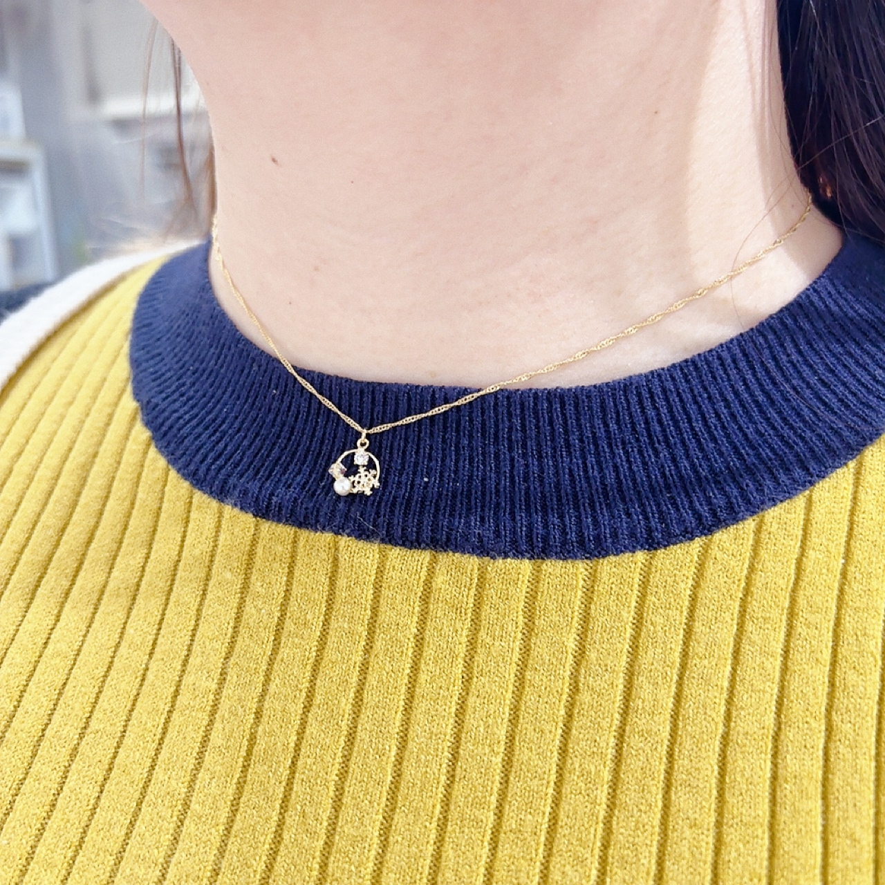 [日本制]雪花小圓圈頸鏈