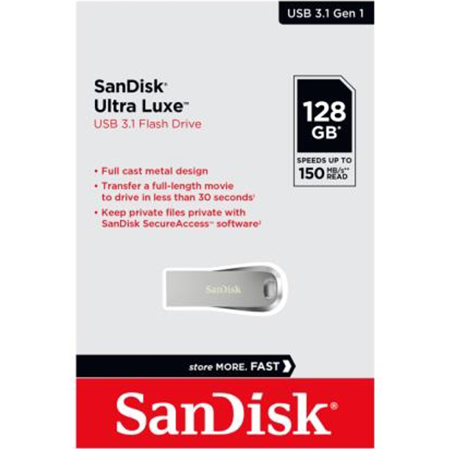【SanDisk】Ultra Luxe USB 3.1 隨身碟 CZ7 128G