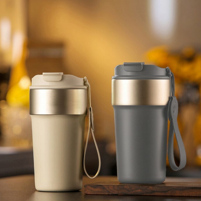 《3721》簡約高顏質雙層真空不鏽鋼保溫杯500ml