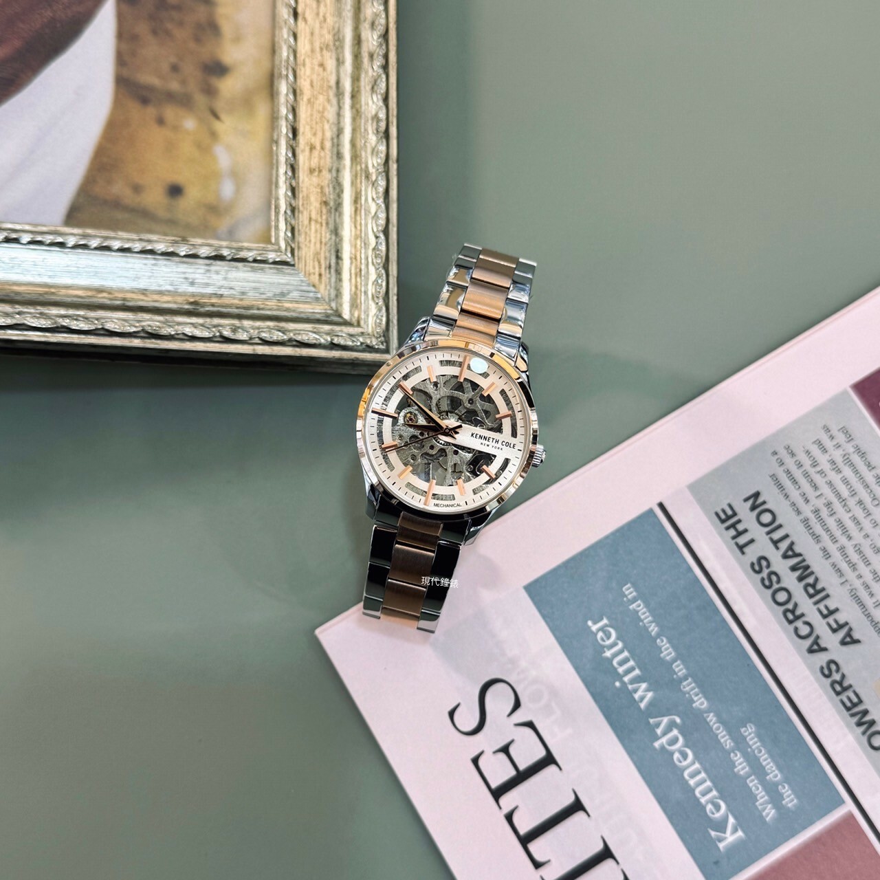 【KENNETH COLE】鏤空機芯機械女錶KCWLL0031504 34mm 現代鐘錶