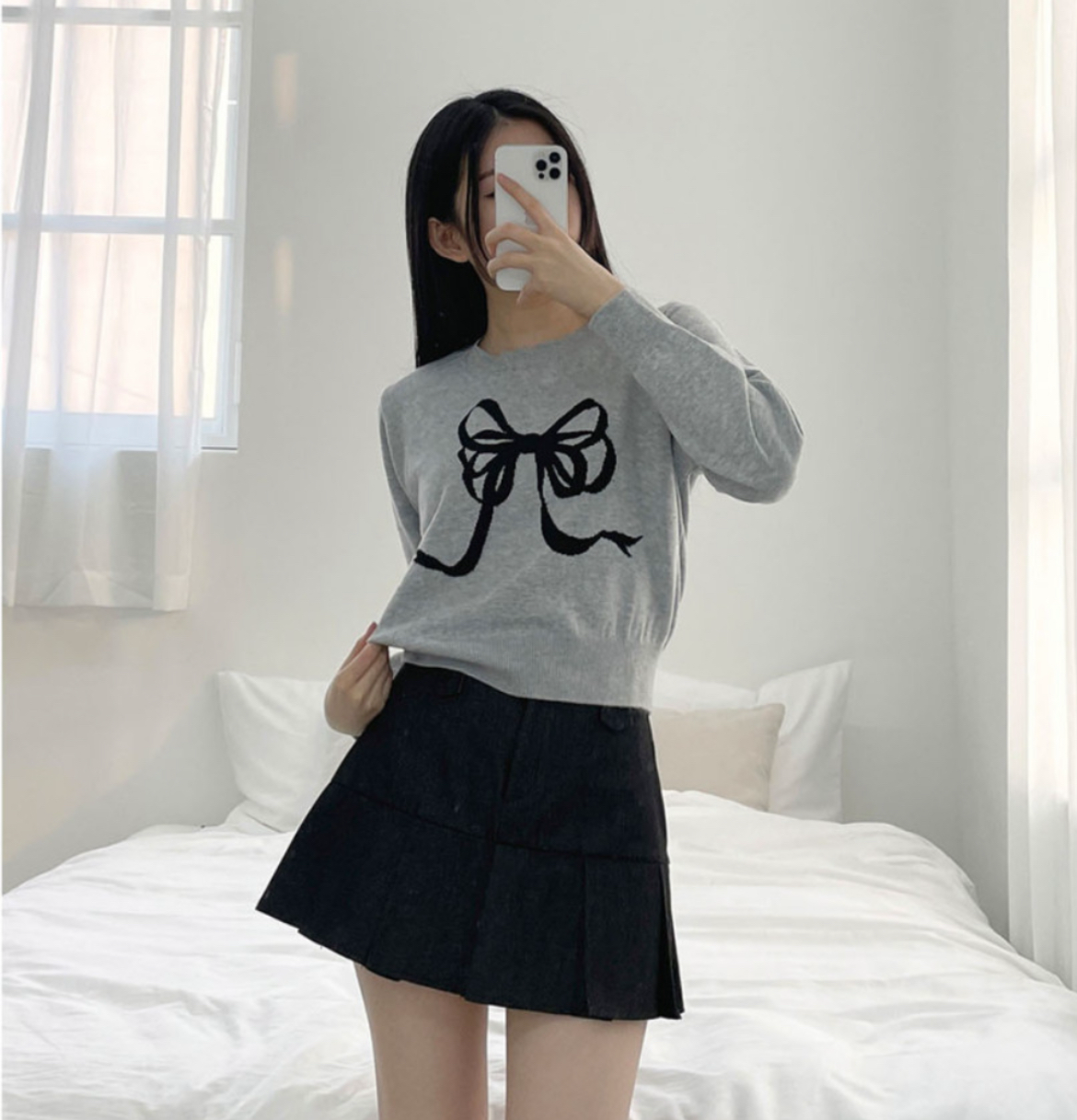 KR RIBBON GIFT TOP (4 COLORS)