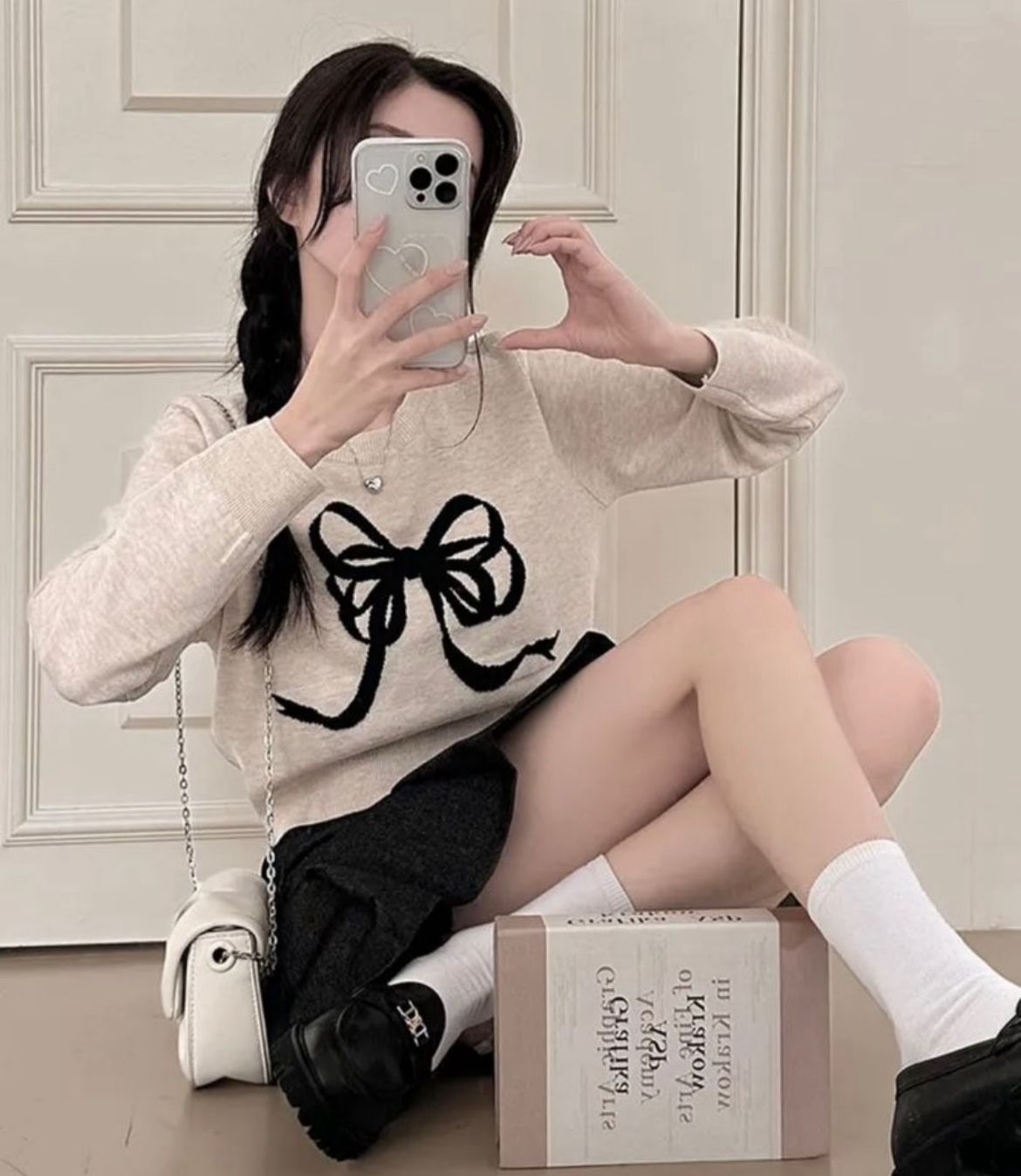 KR RIBBON GIFT TOP (4 COLORS)