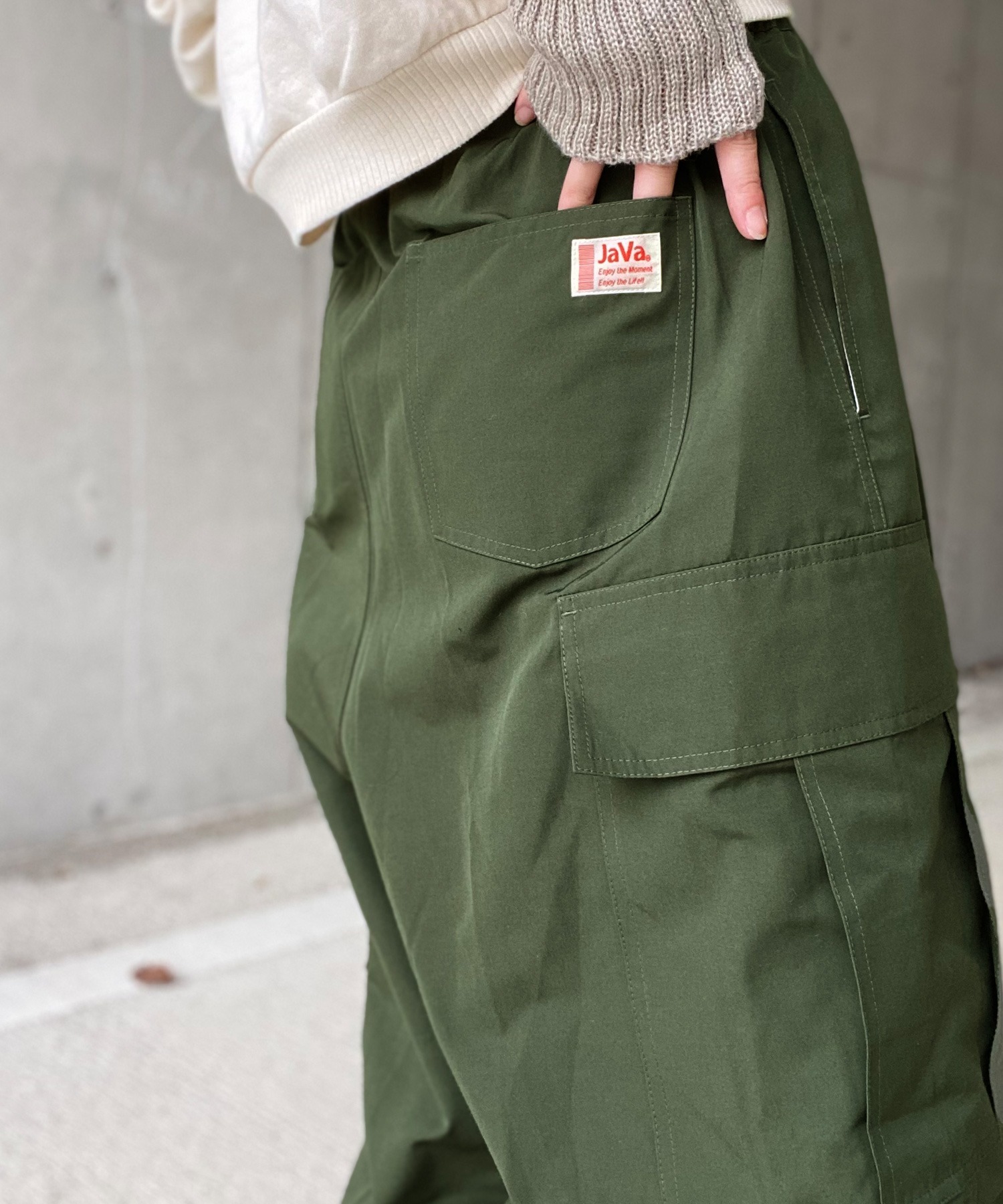 🇯🇵 日系品牌 JAVA 工裝褲 軍裝褲 黑 軍綠 奶油白 奶茶 長褲 縮口 男女 / 預購