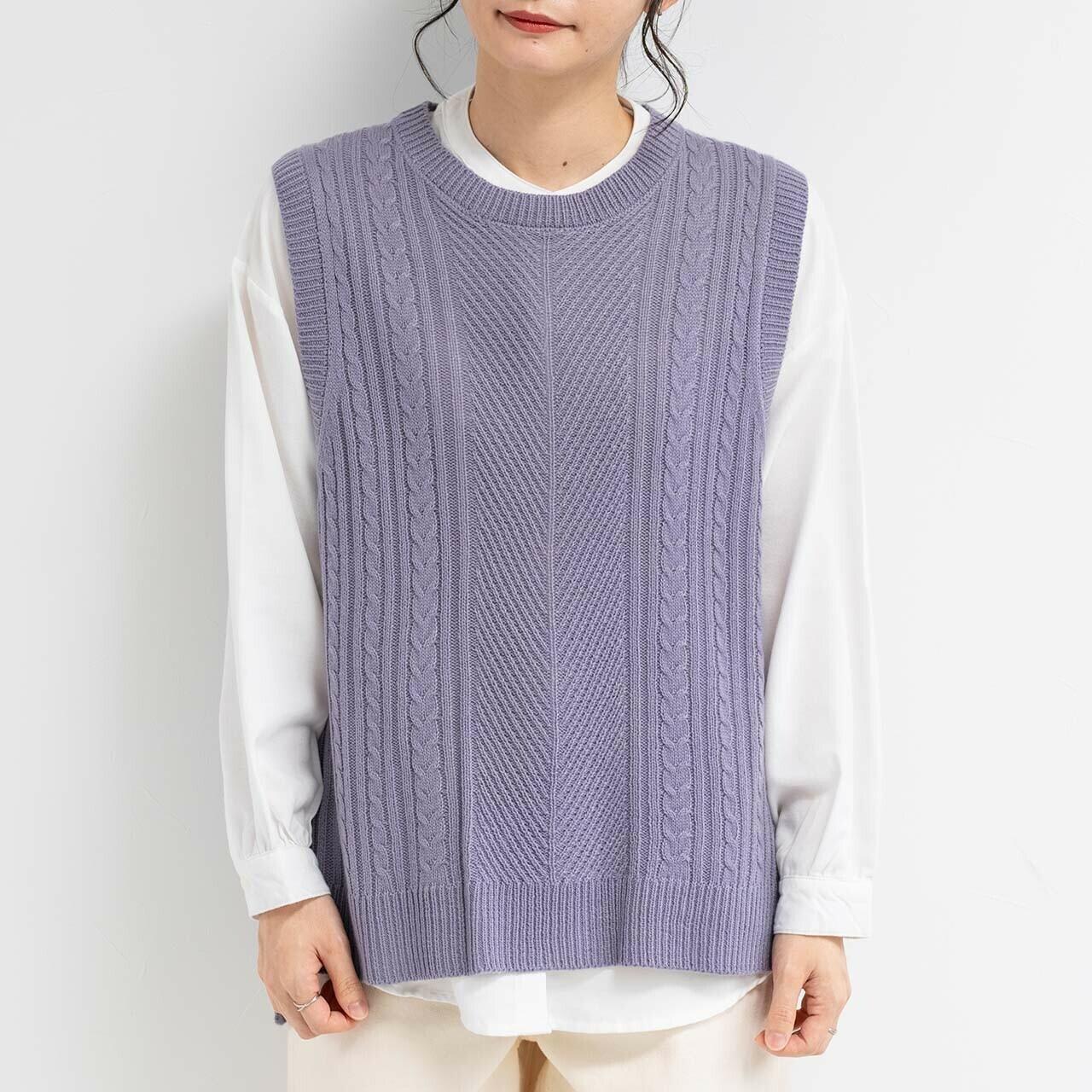 {預訂款}文青風針織背心白襯衫兩件套 (三色入) 【日本直送】