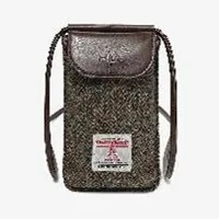 [S] FILA HARRIS TWEED CELLPHONE MINI BAG,BEIGE, FS3BCE6343XBEG (SFL409)