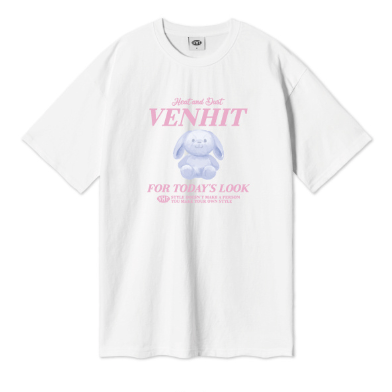VENHIT Blue Rabbit Overfit T-Shirt