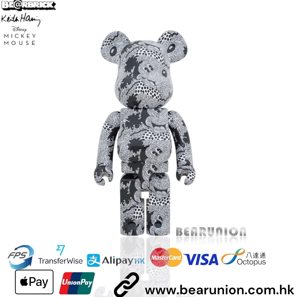 🥇現貨🥇BE@RBRICK1000％ Keith Haring Mickey Mouse