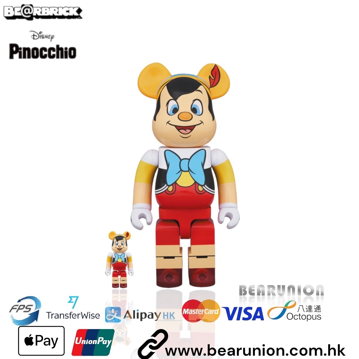 BE@RBRICK 100％ & 400％ PINOCCHIO