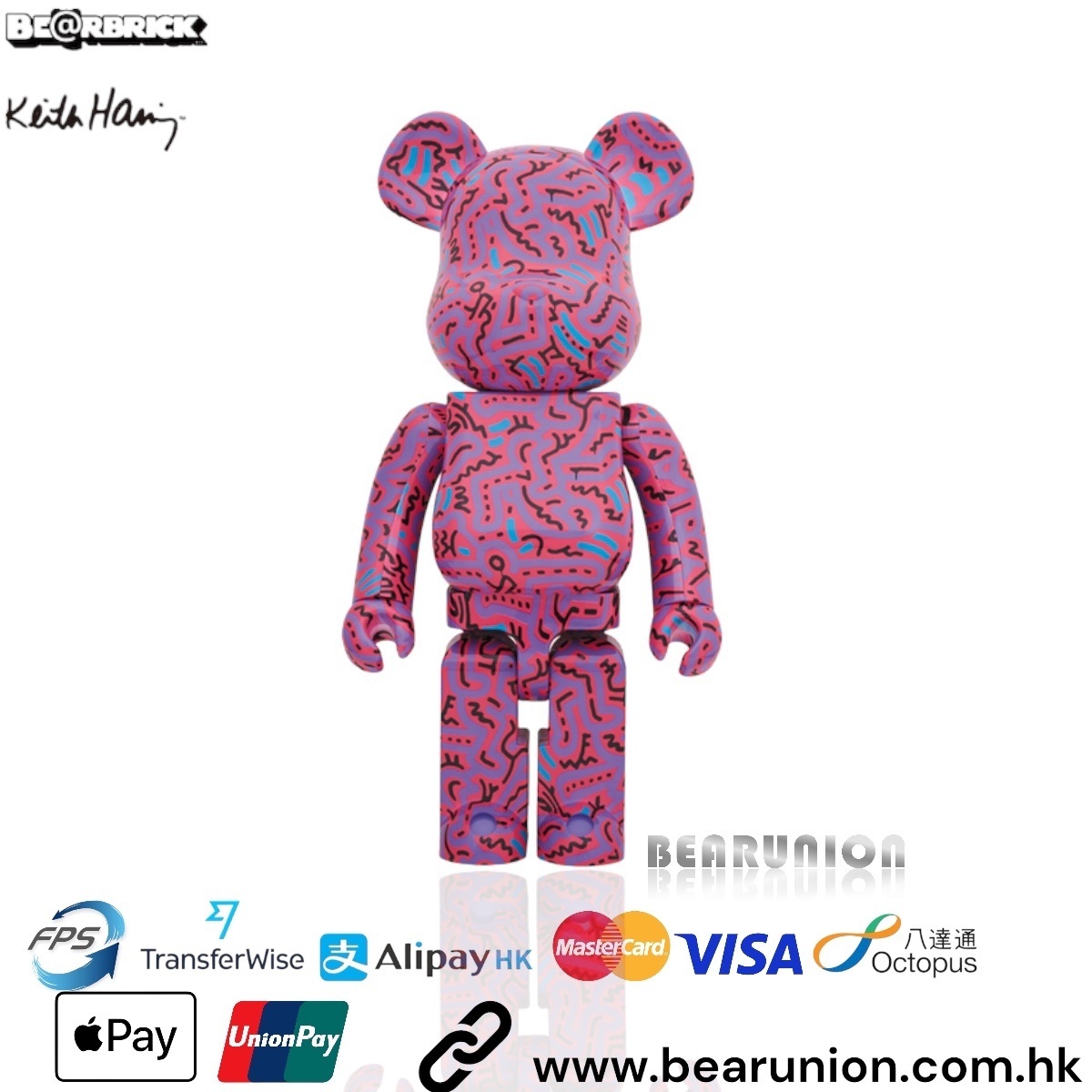 🥇現貨🥇BEARBRICK KEITH HARING #2 1000％