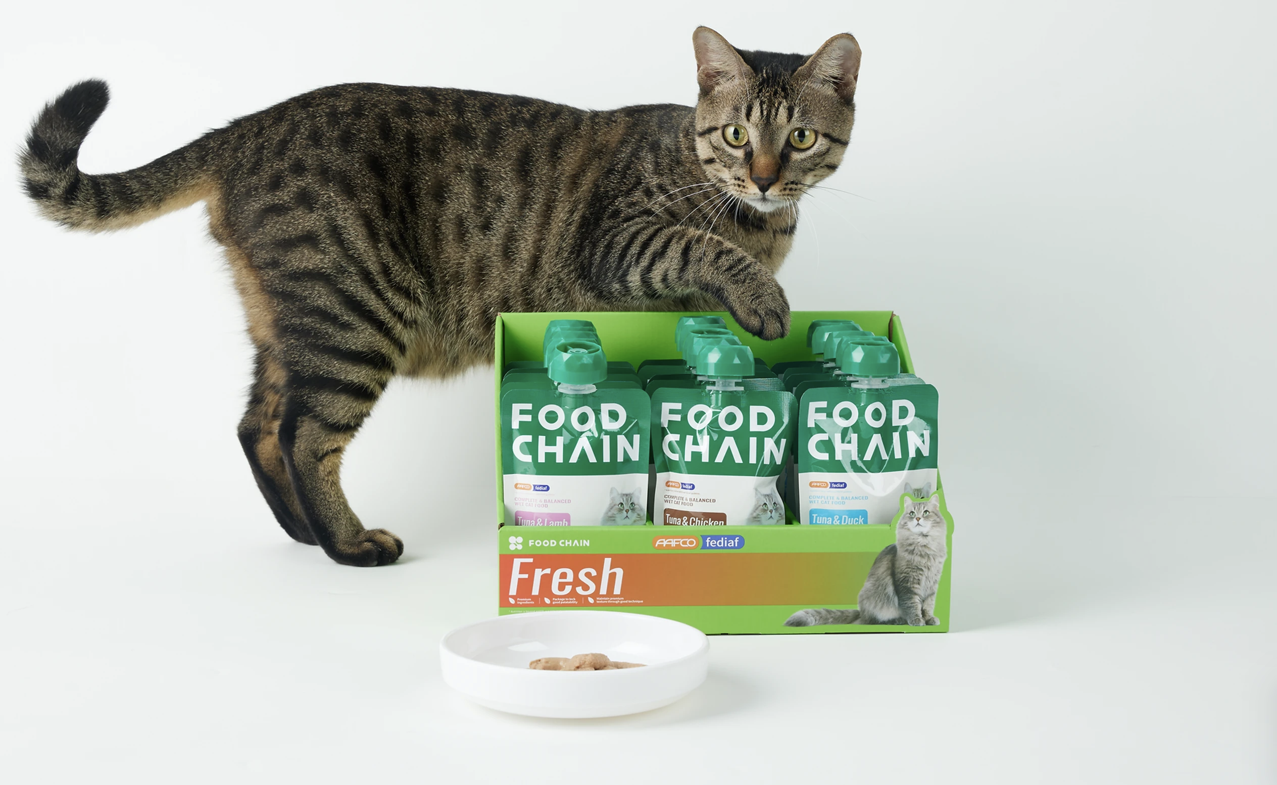 FOOD CHAIN 全營養貓⽤⽣⾻⾁主食醬包 80g l 貓星人基地