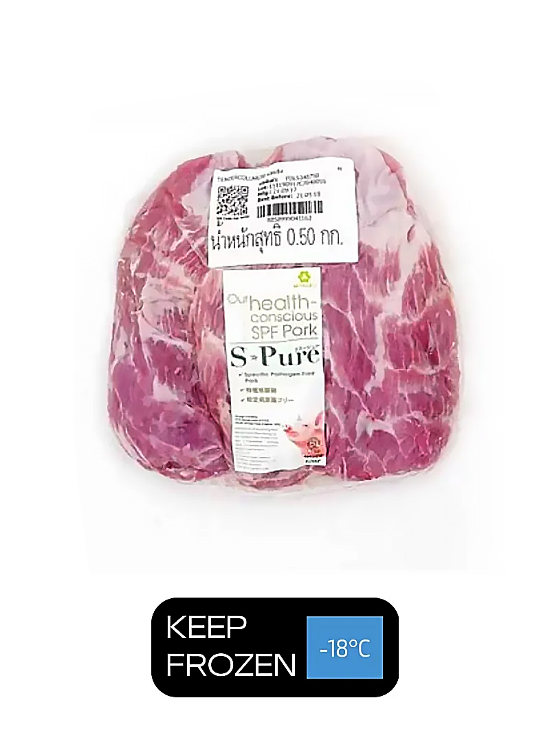 泰國 S-Pure 天然無生長激素梅頭扒 Thailand S-Pure No Growth Hormones Collar Tender 500克 /袋 +/-5% (-18°C)