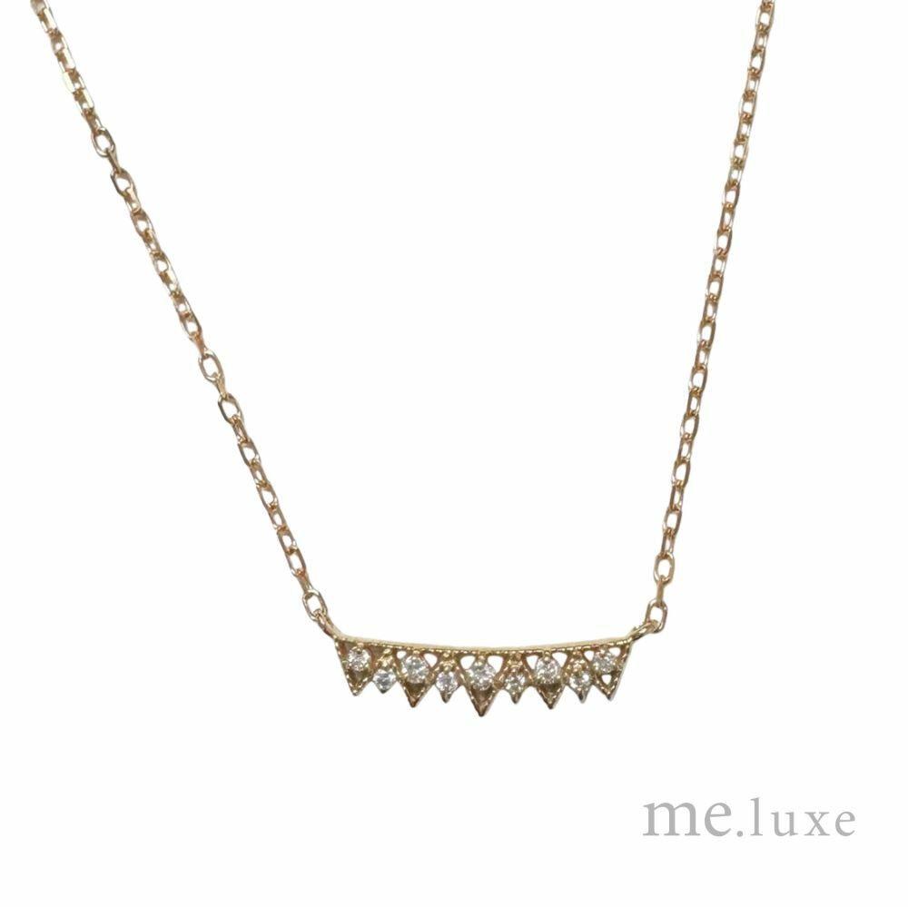 【me.luxe】K18玫金5分鑽石蕾絲鍊